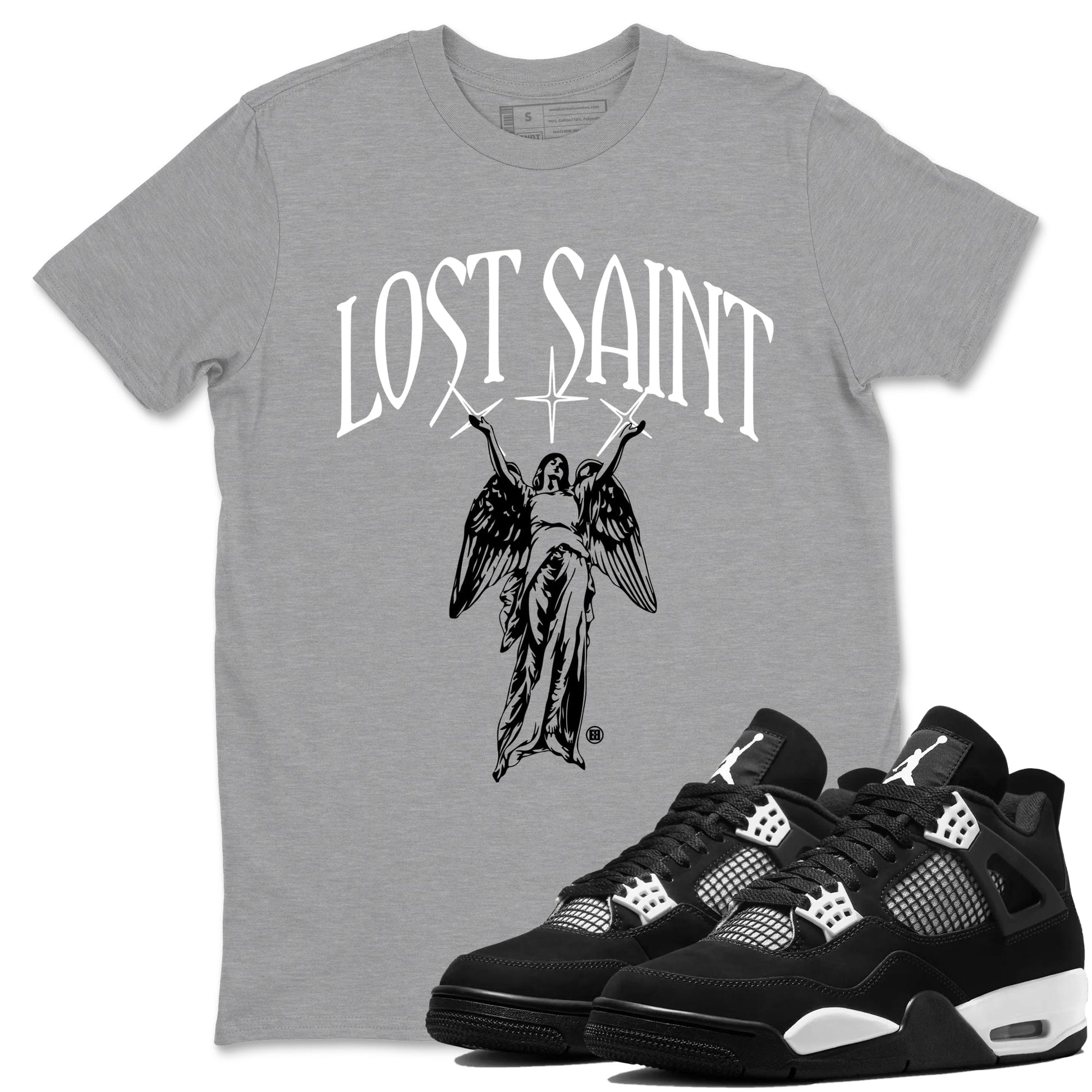 Lost Saint Sneaker Tees - Air Jordan 4 White Thunder