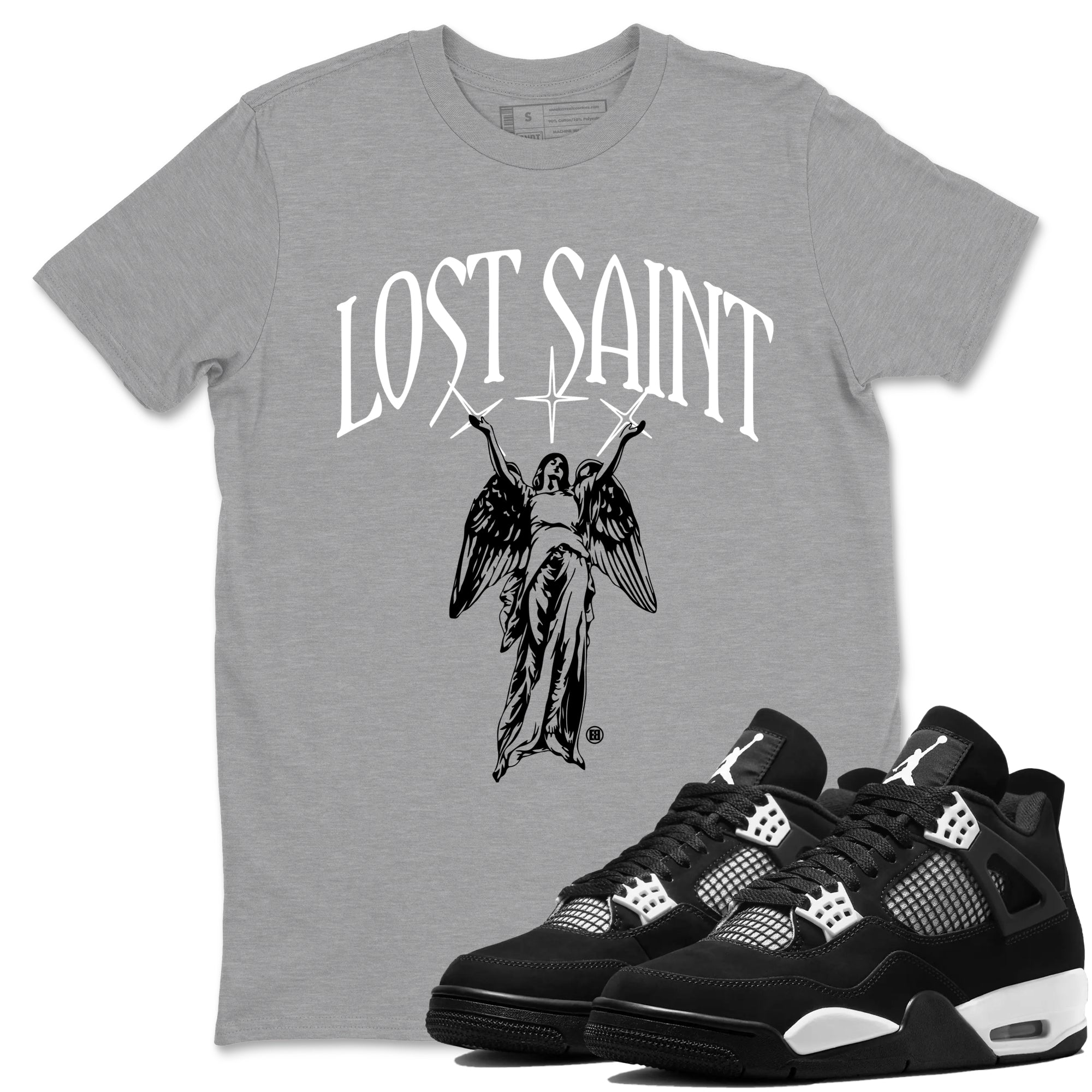 Lost Saint Sneaker Tees - Air Jordan 4 White Thunder