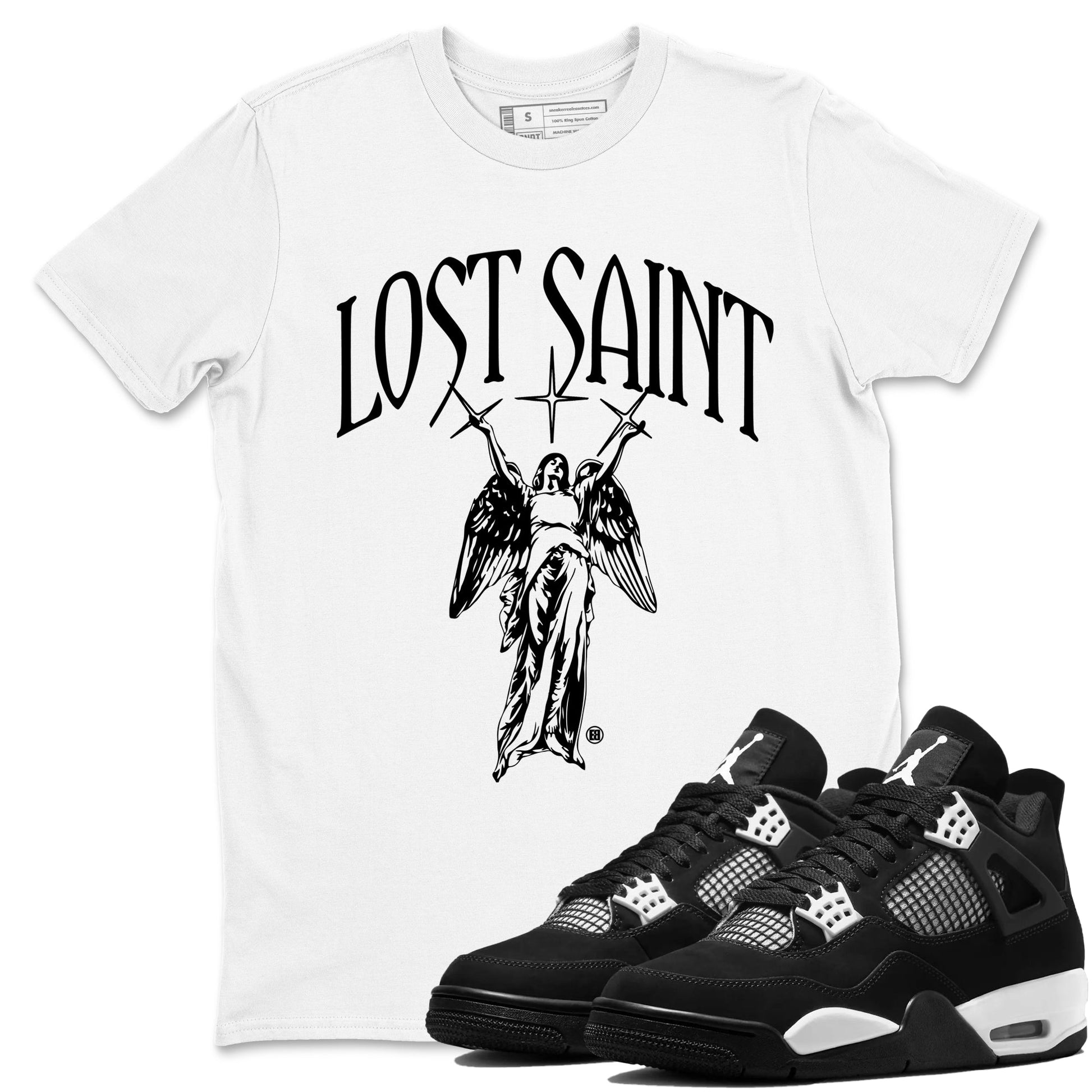 Lost Saint Sneaker Tees - Air Jordan 4 White Thunder