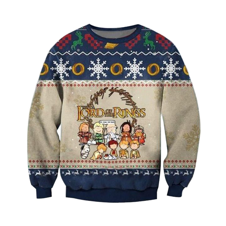 Lotr Peanuts Movie Xmas 3d Ugly Christmas Sweater ? Usalast