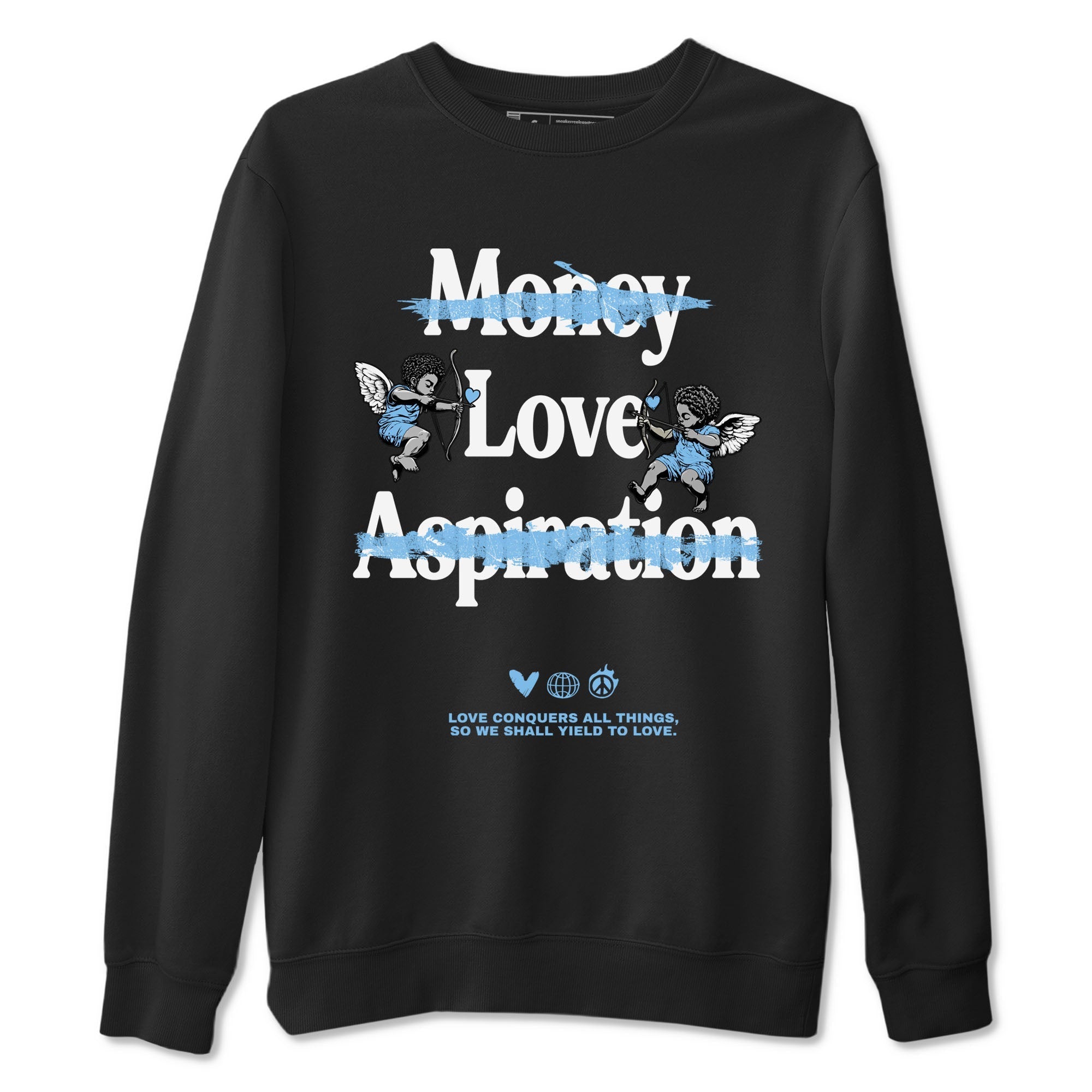 Love Conquers All Things Sneaker Tees - Air Jordan 11 Legend Blue