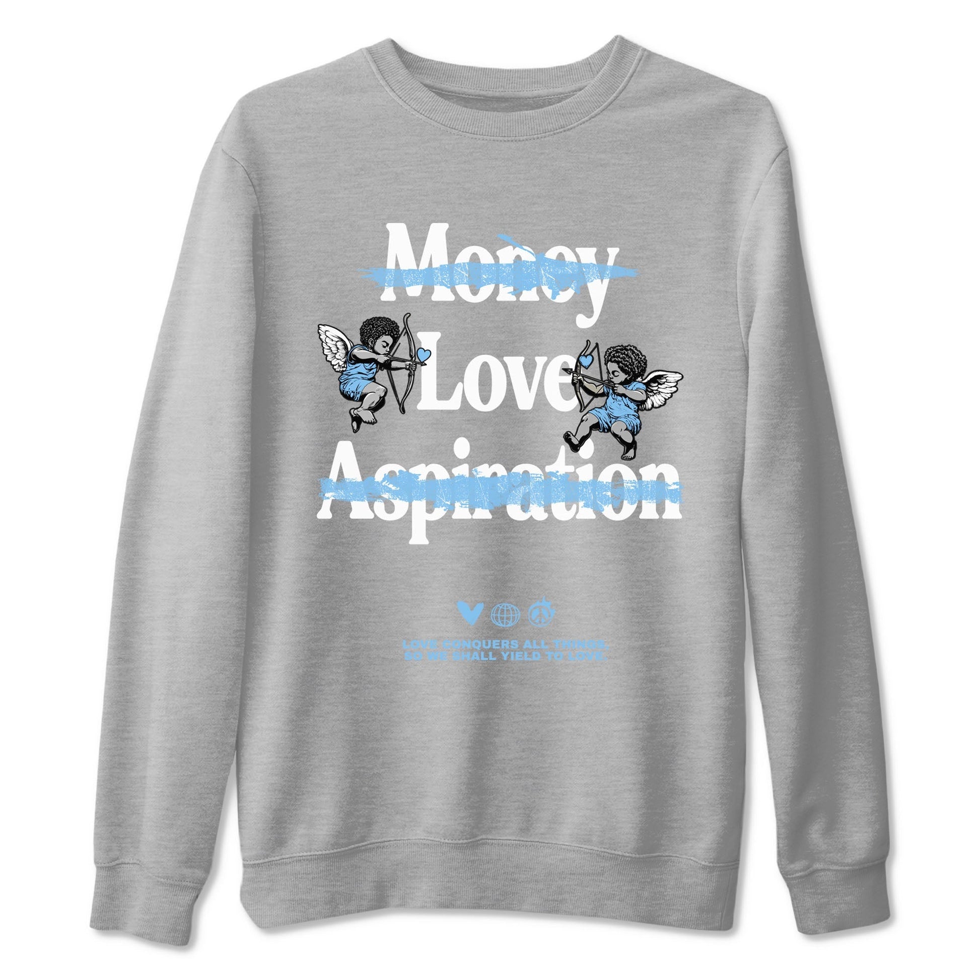 Love Conquers All Things Sneaker Tees - Air Jordan 11 Legend Blue