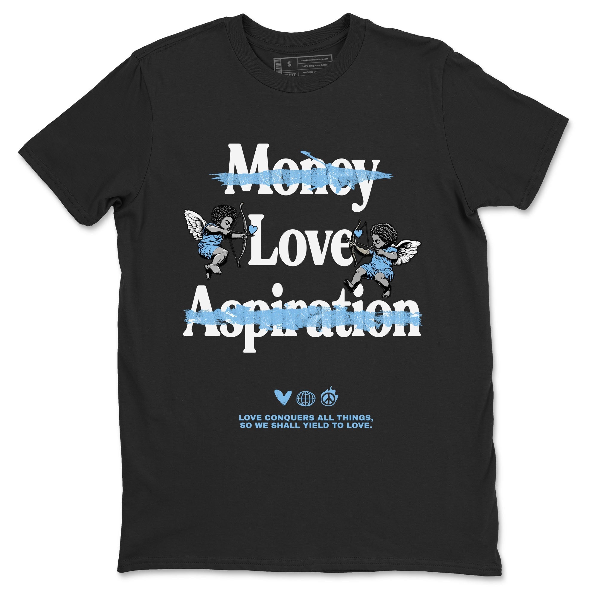 Love Conquers All Things Sneaker Tees - Air Jordan 11 Legend Blue