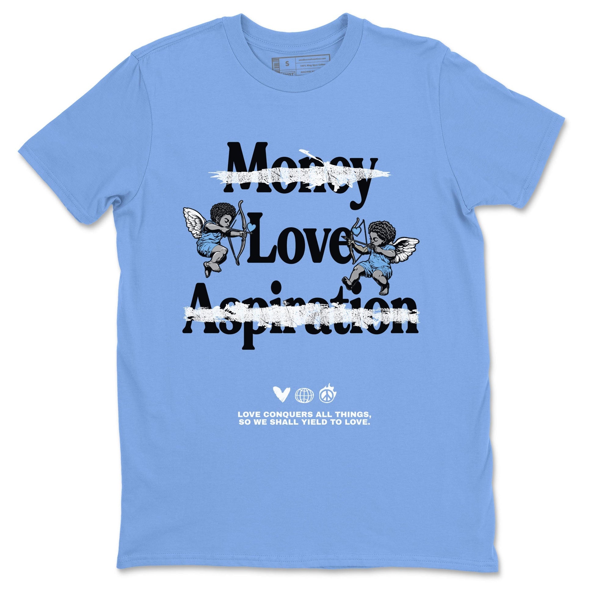 Love Conquers All Things Sneaker Tees - Air Jordan 11 Legend Blue