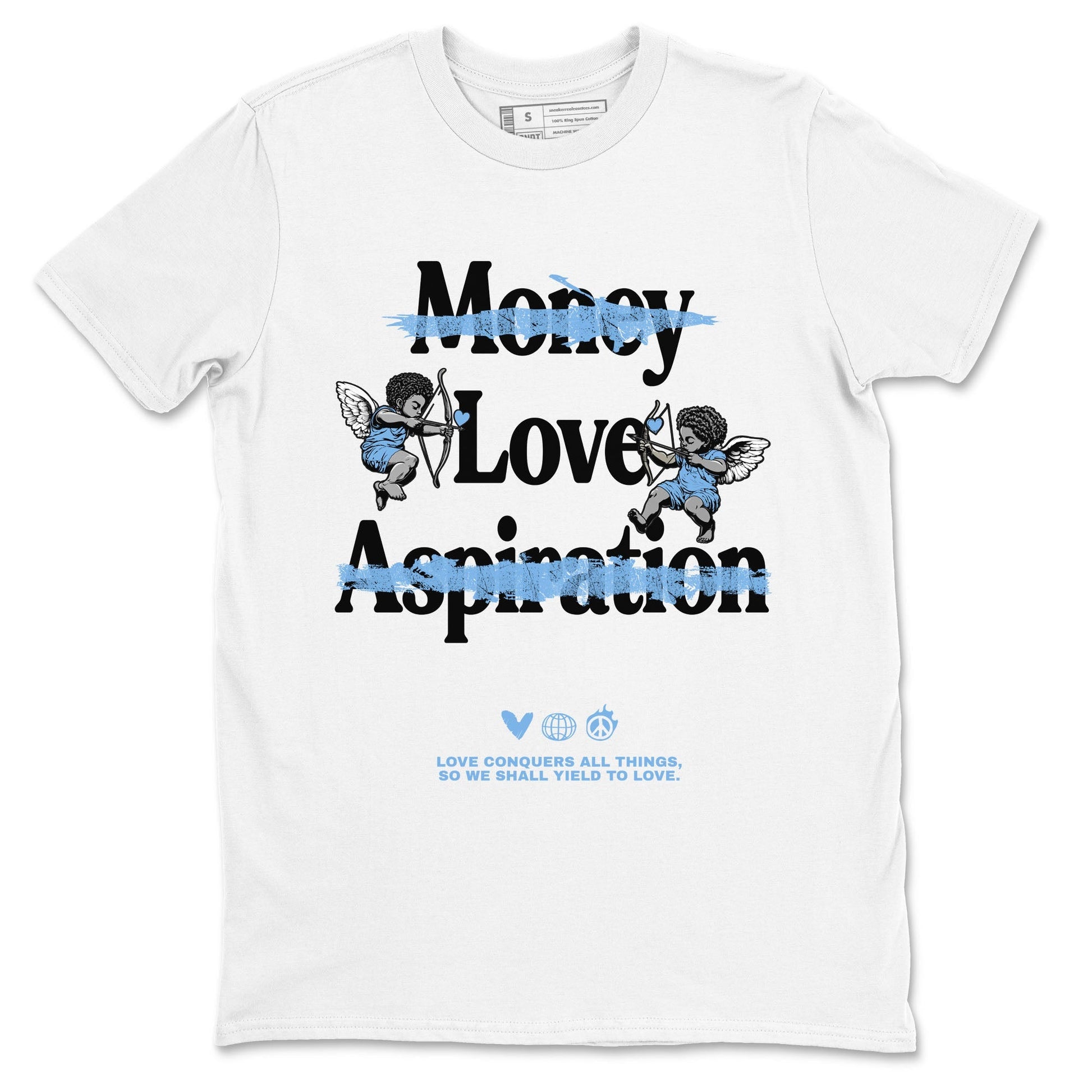 Love Conquers All Things Sneaker Tees - Air Jordan 11 Legend Blue