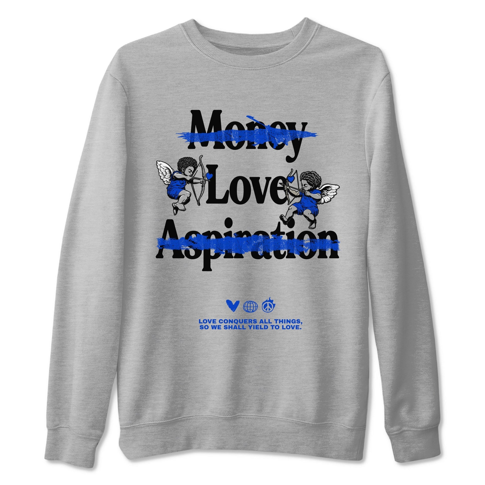 Love Conquers All Things Sneaker Tees - Air Jordan 12 Blueberry