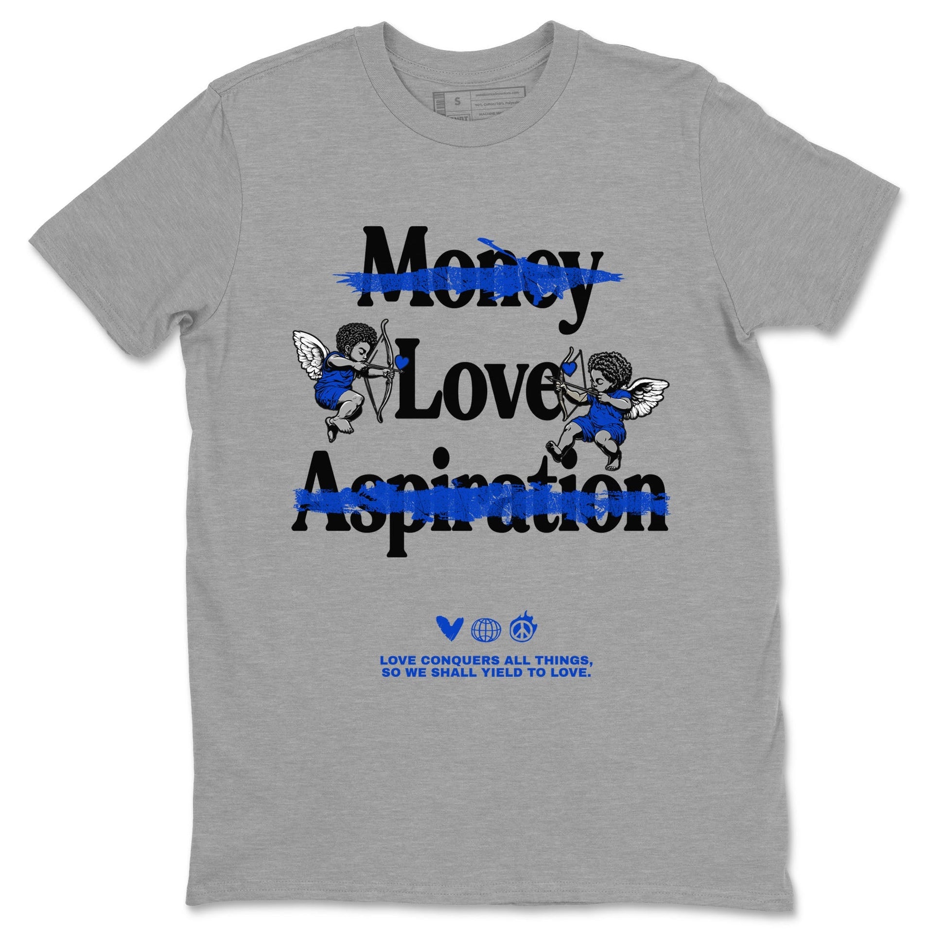 Love Conquers All Things Sneaker Tees - Air Jordan 12 Blueberry