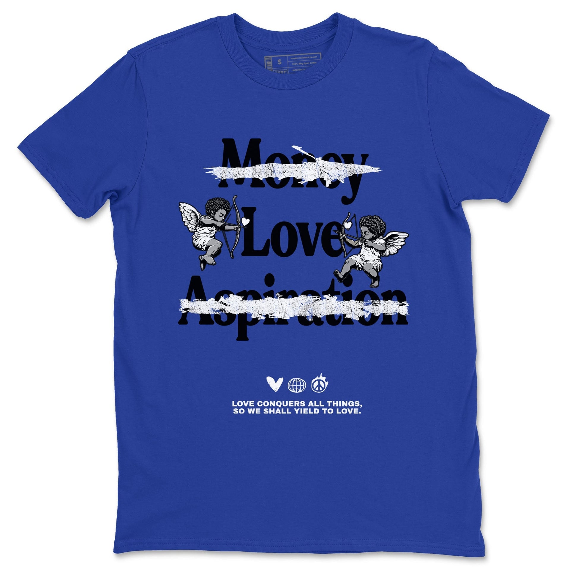 Love Conquers All Things Sneaker Tees - Air Jordan 12 Blueberry