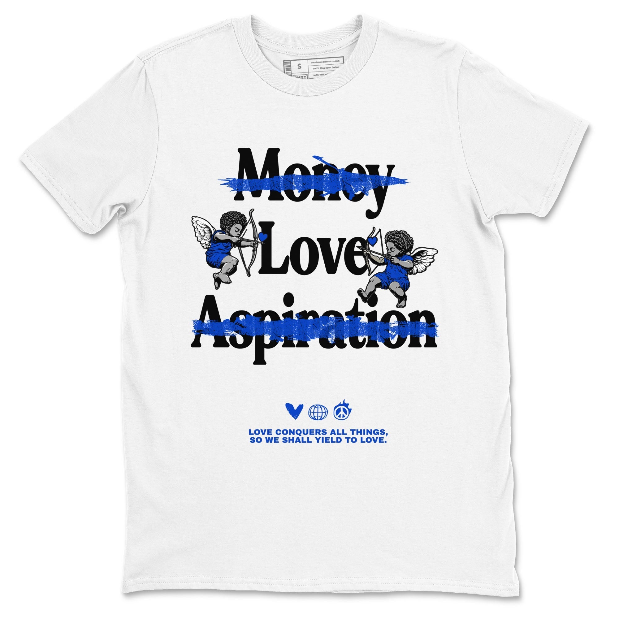 Love Conquers All Things Sneaker Tees - Air Jordan 12 Blueberry