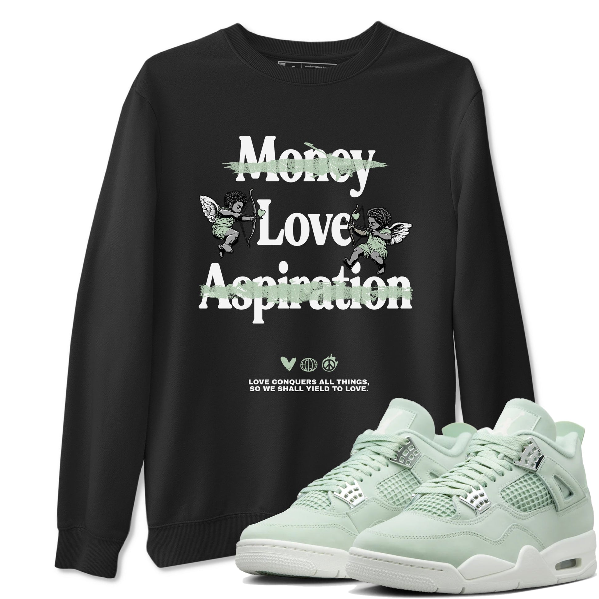 Love Conquers All Things Sneaker Tees - Air Jordan 4 Abundance