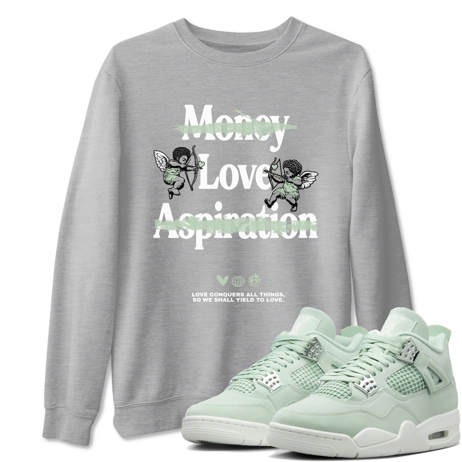 Love Conquers All Things Sneaker Tees - Air Jordan 4 Abundance