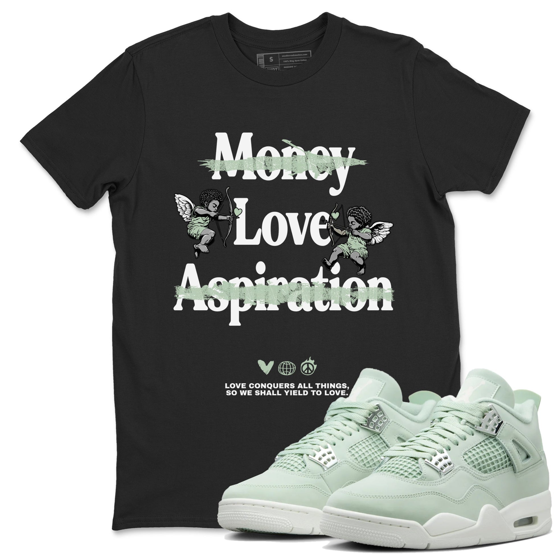 Love Conquers All Things Sneaker Tees - Air Jordan 4 Abundance
