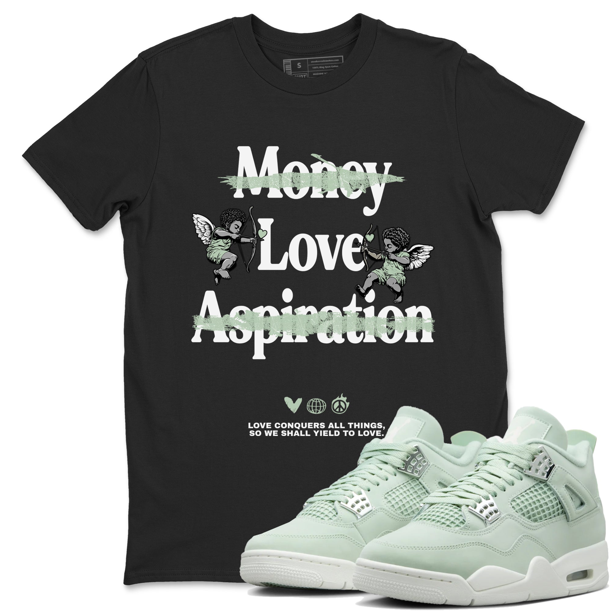 Love Conquers All Things Sneaker Tees - Air Jordan 4 Abundance