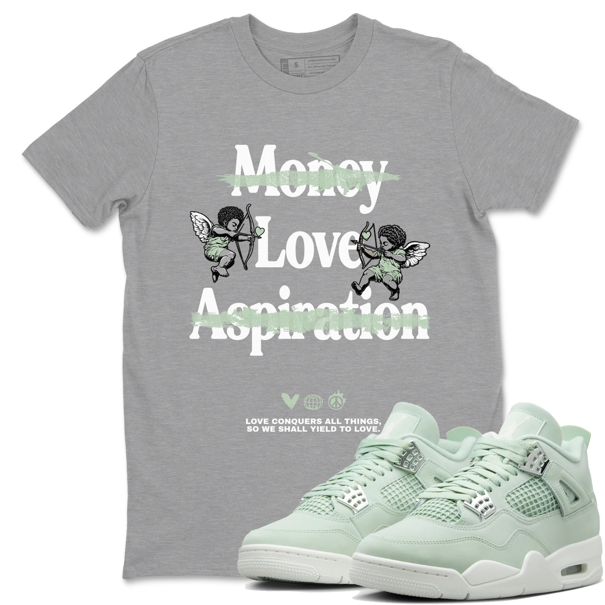 Love Conquers All Things Sneaker Tees - Air Jordan 4 Abundance