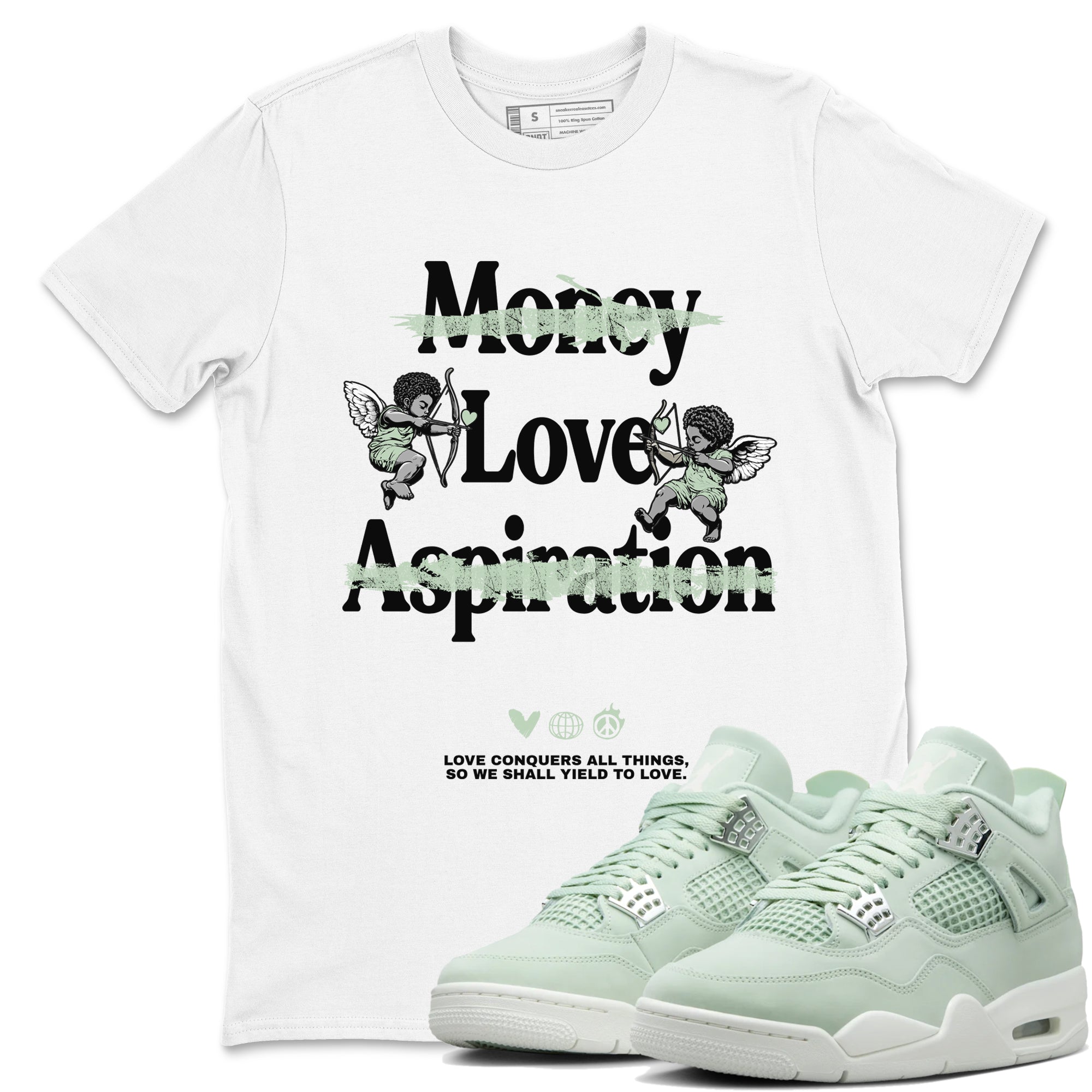Love Conquers All Things Sneaker Tees - Air Jordan 4 Abundance