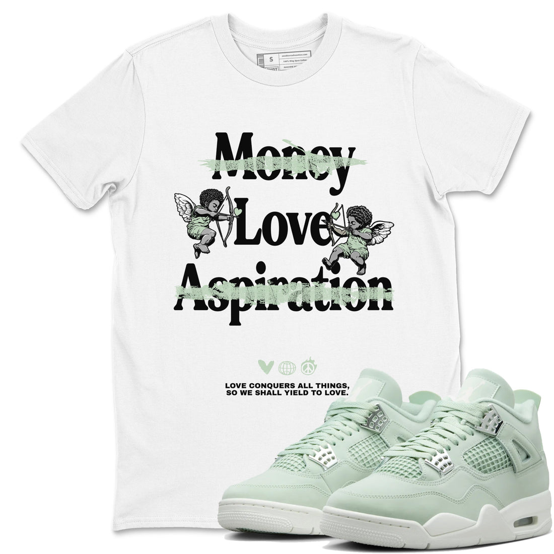 Love Conquers All Things Sneaker Tees - Air Jordan 4 Abundance