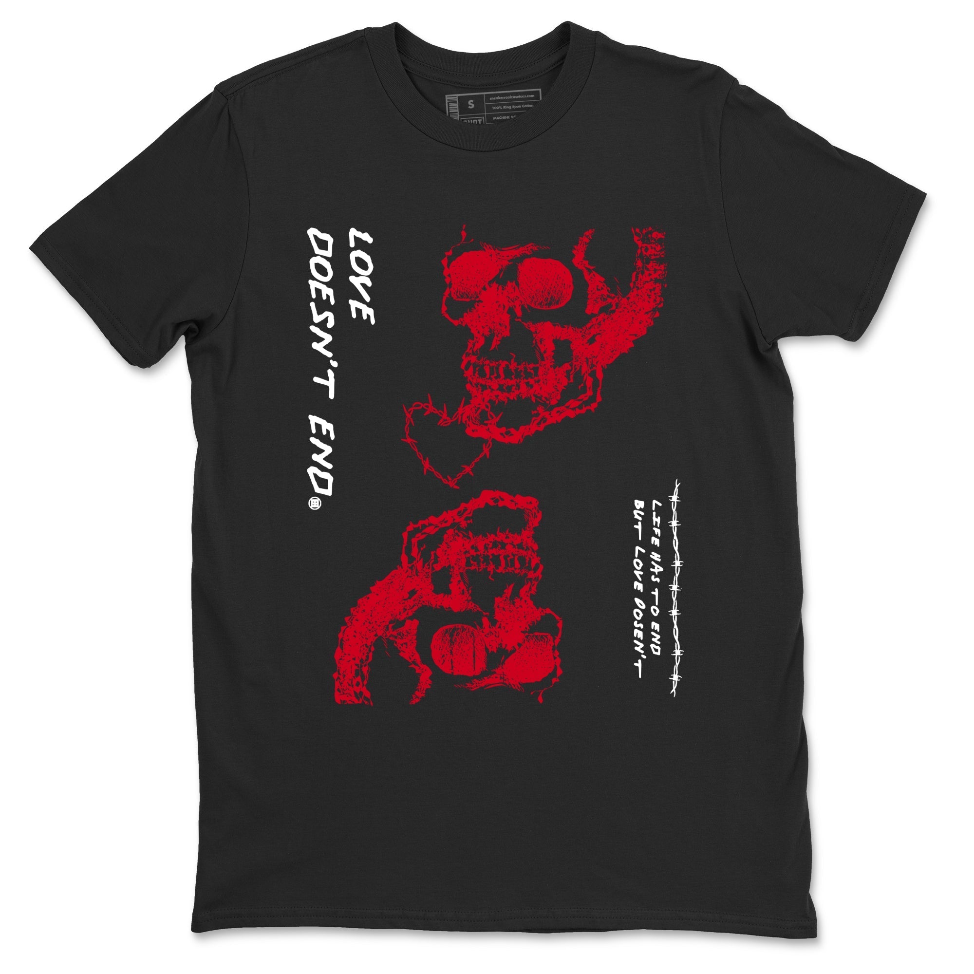 Love Doesn't End Sneaker Tees - Air Jordan 12 Flu Game