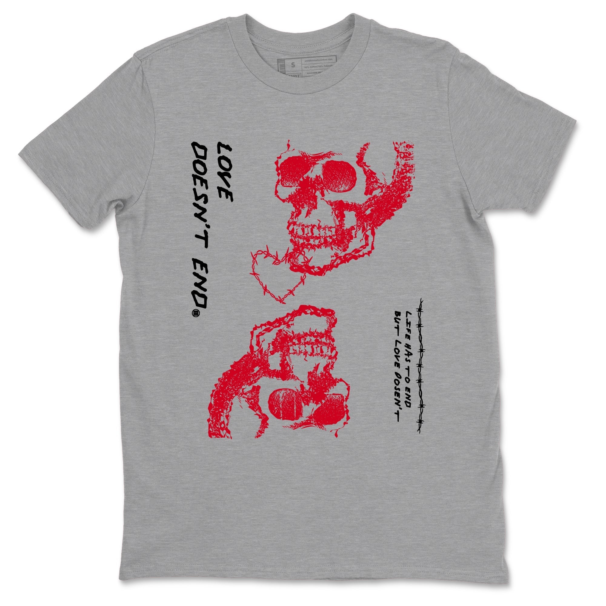 Love Doesn't End Sneaker Tees - Air Jordan 12 Flu Game