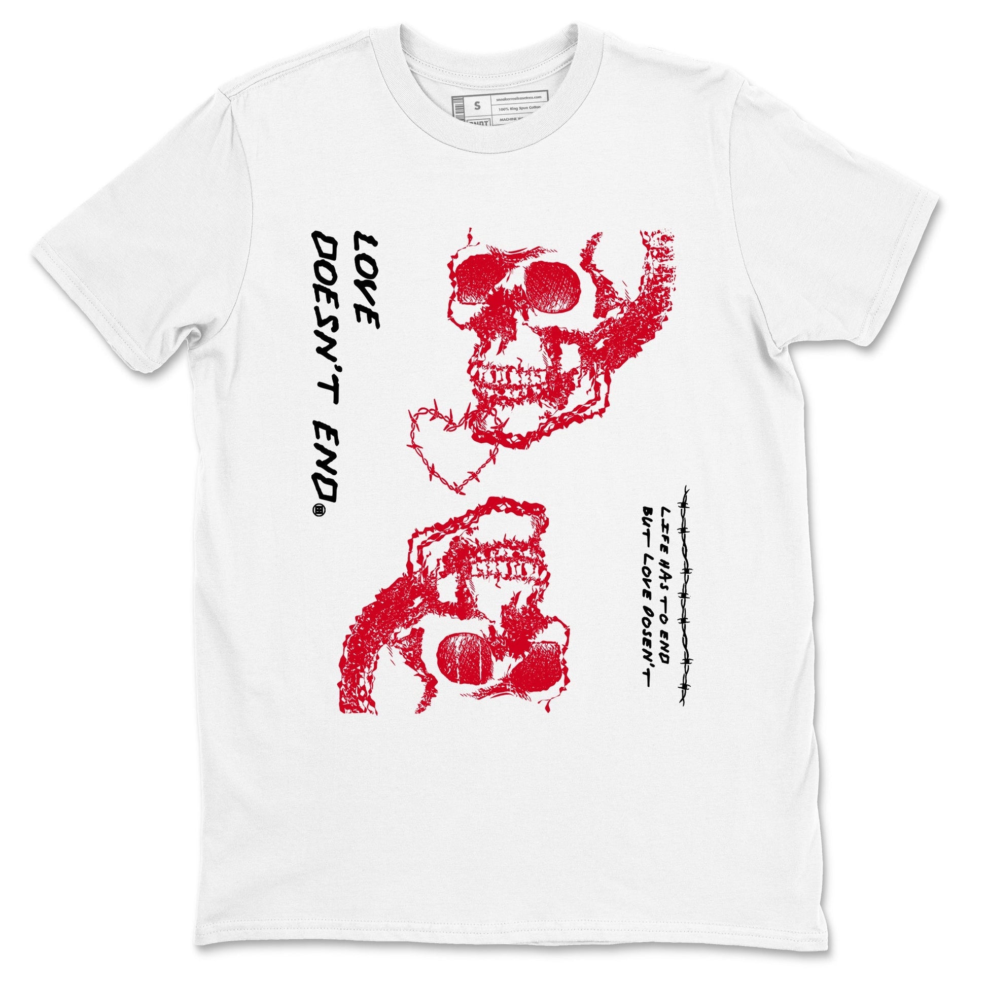 Love Doesn't End Sneaker Tees - Air Jordan 12 Flu Game