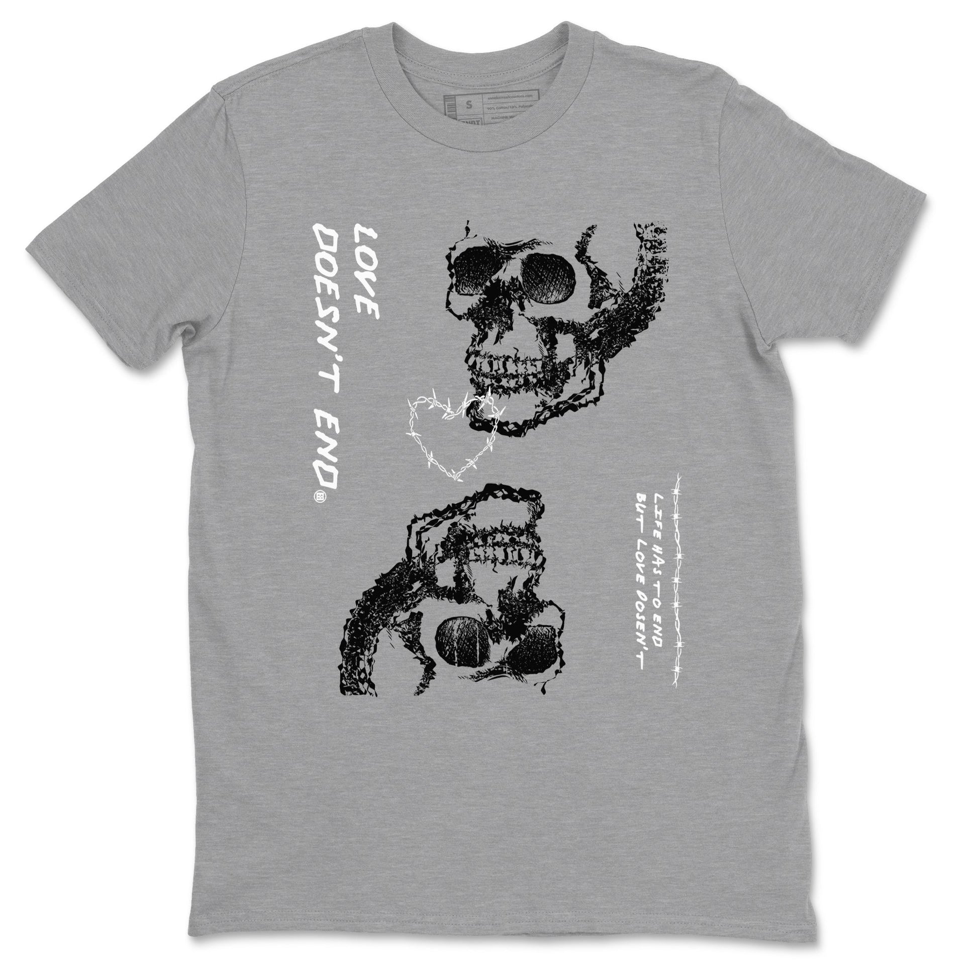 Love Doesn't End Sneaker Tees - Air Jordan 4 White Thunder