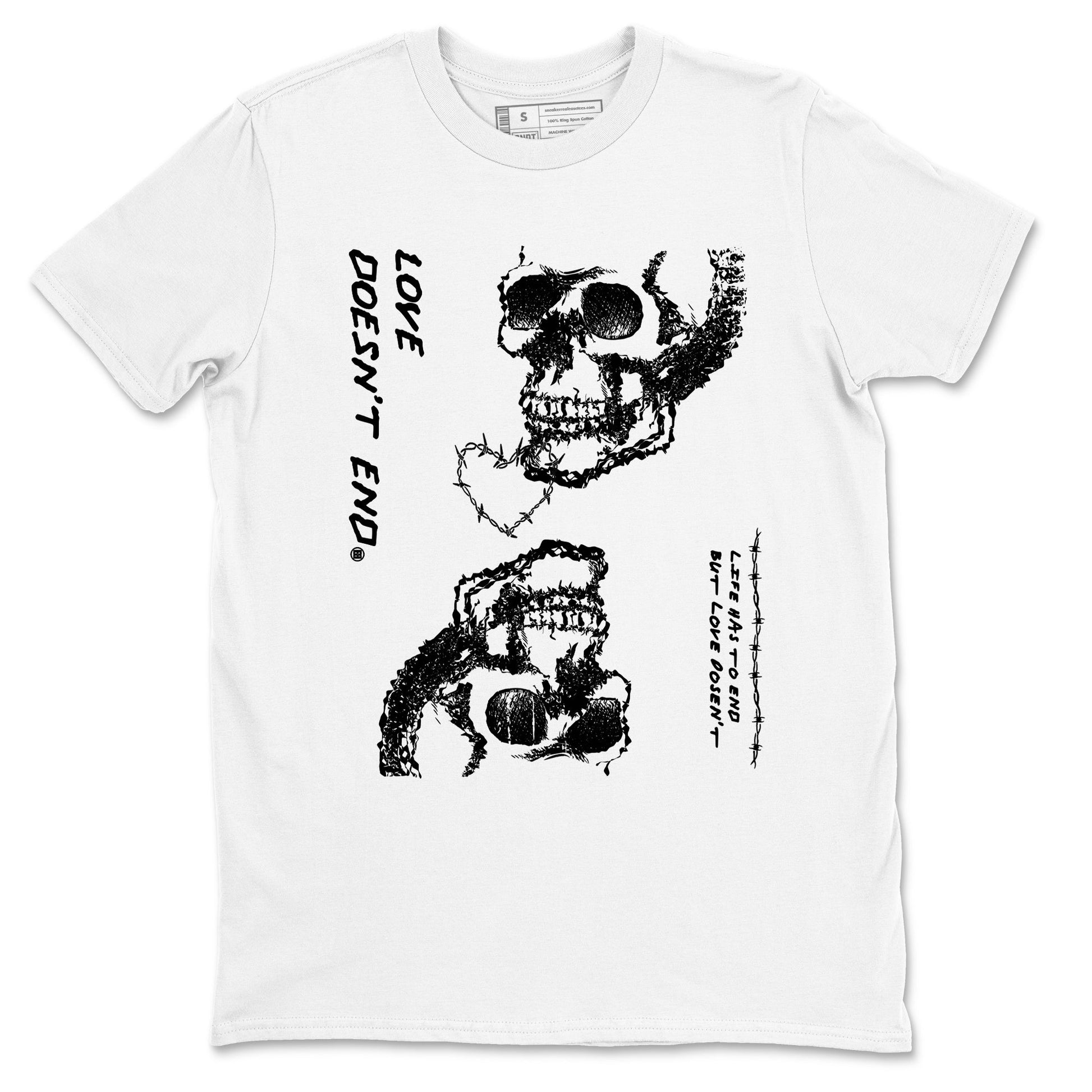 Love Doesn't End Sneaker Tees - Air Jordan 4 White Thunder
