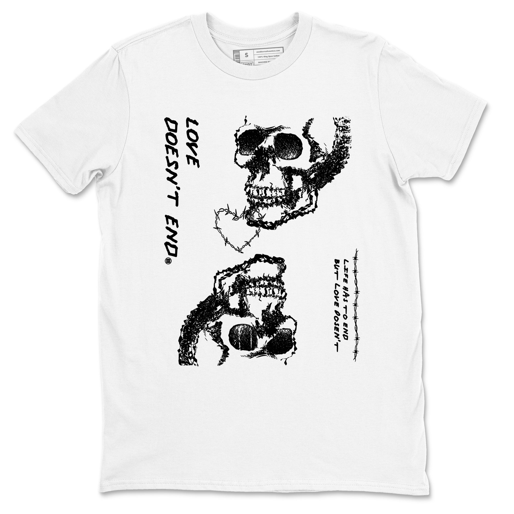 Love Doesn't End Sneaker Tees - Air Jordan 4 White Thunder