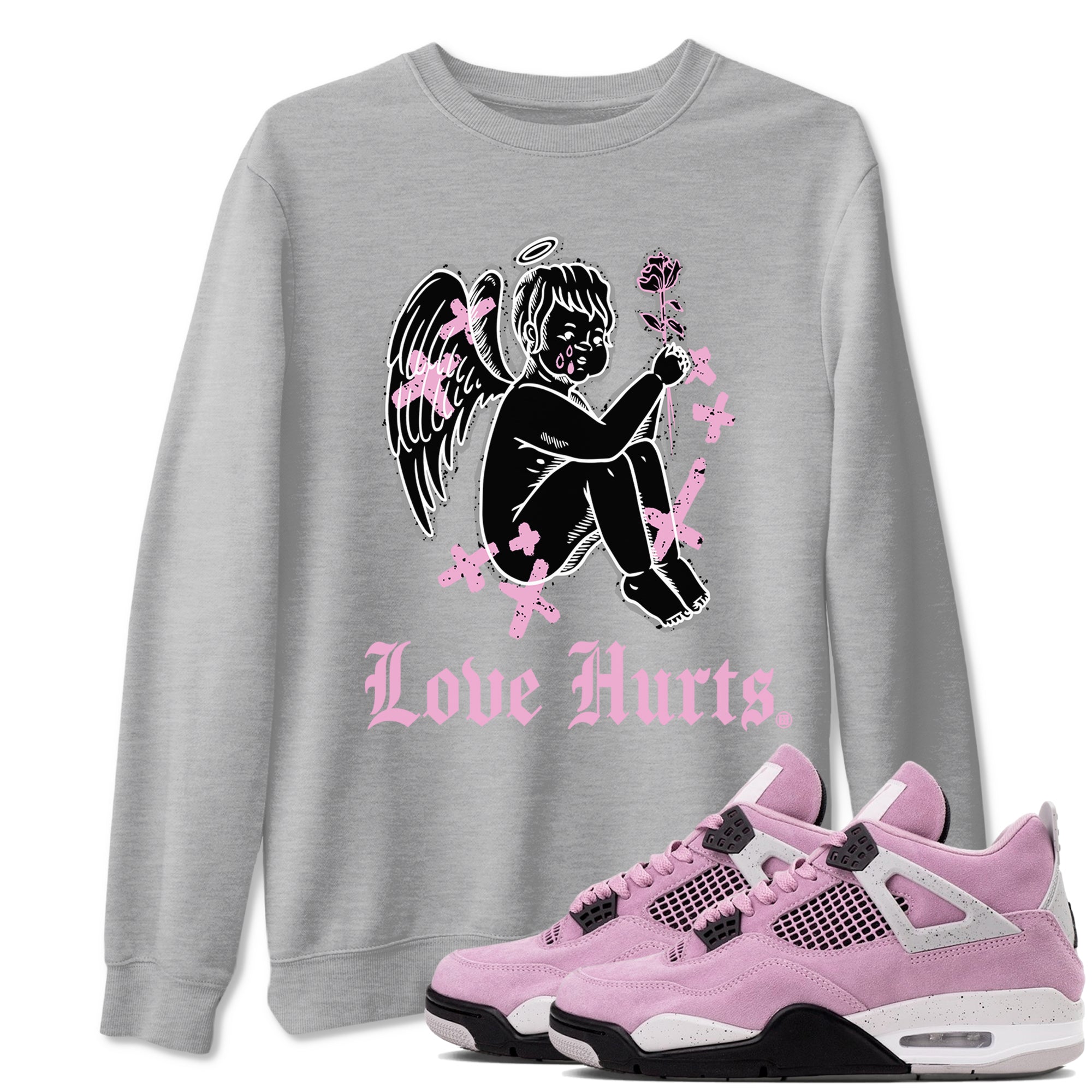 Love Hurts Sneaker Tees - Air Jordan 4 Orchid