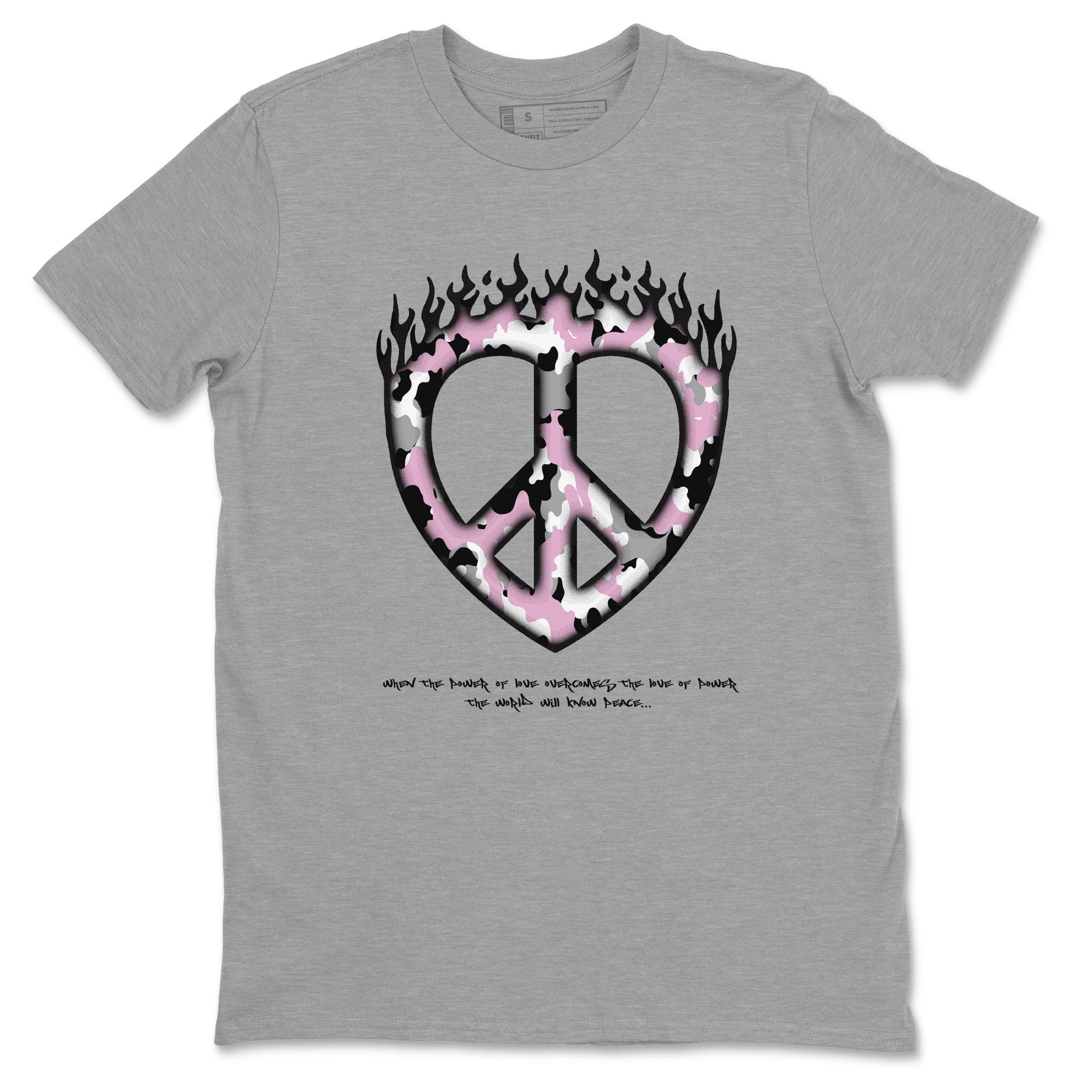 Love Peace Sneaker Tees - Air Jordan 4 Orchid