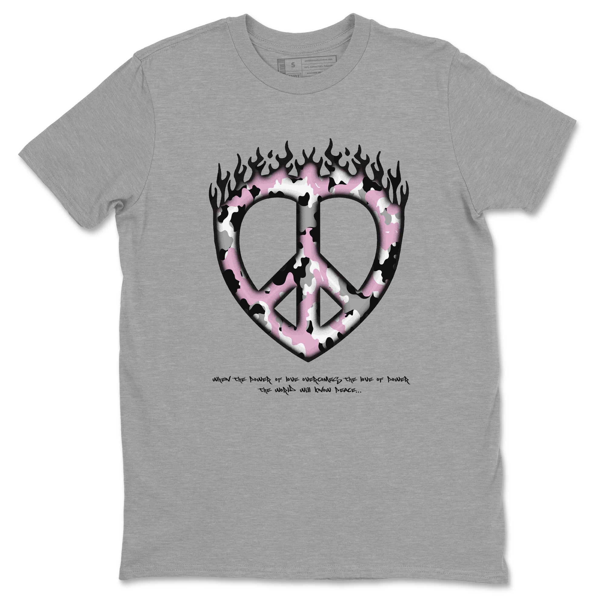 Love Peace Sneaker Tees - Air Jordan 4 Orchid