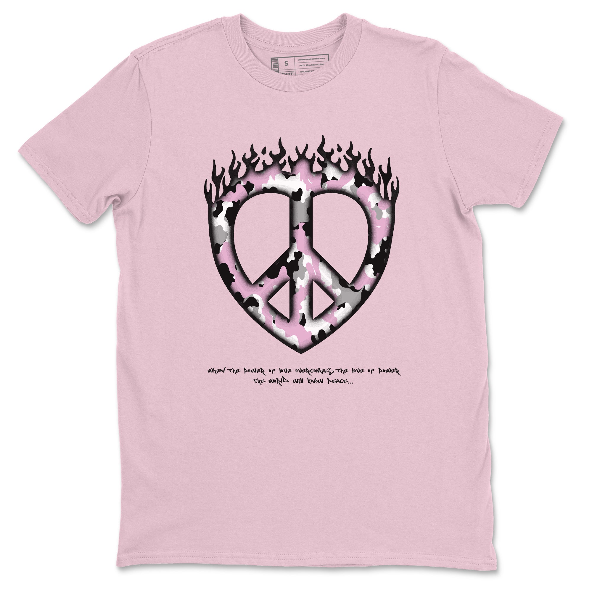Love Peace Sneaker Tees - Air Jordan 4 Orchid