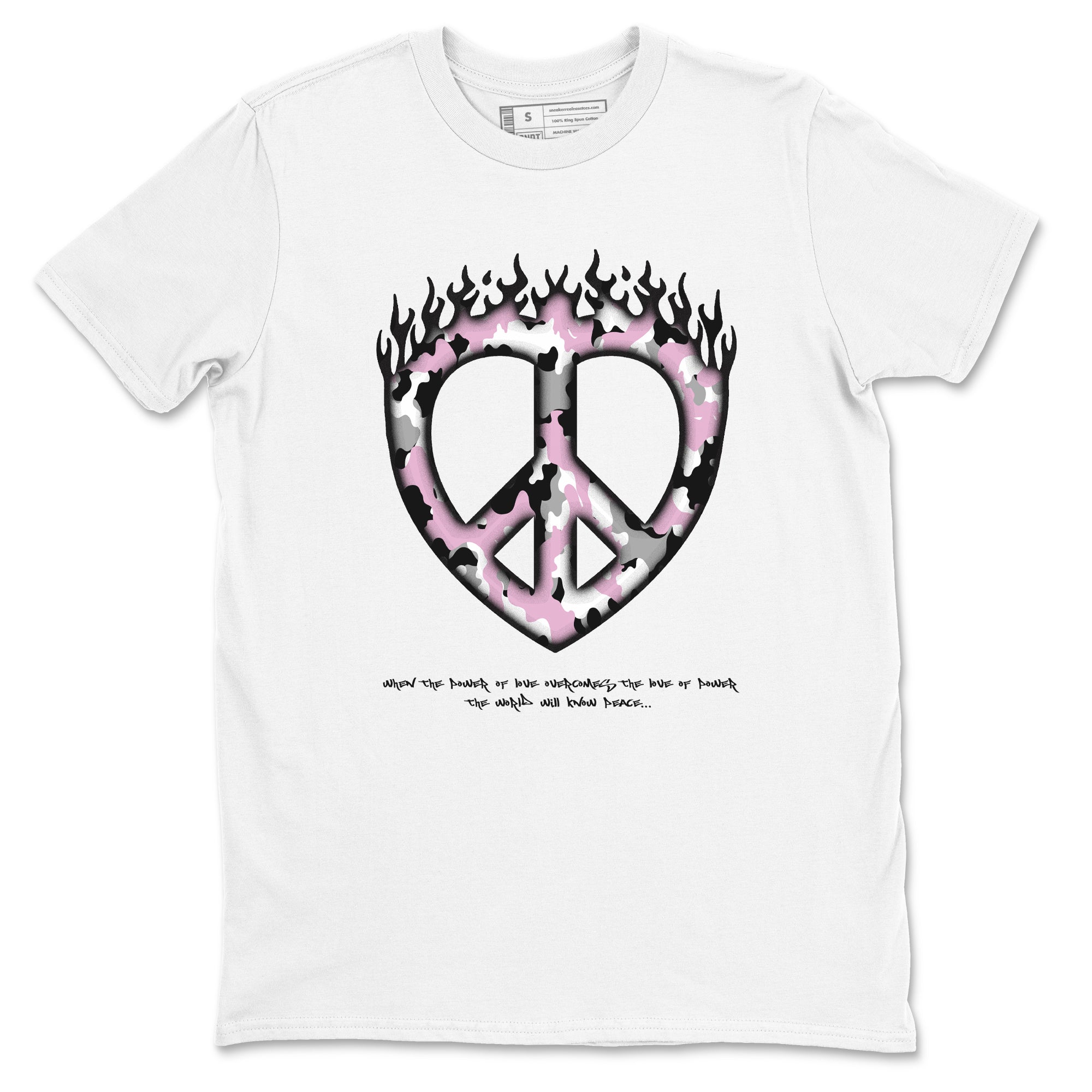 Love Peace Sneaker Tees - Air Jordan 4 Orchid