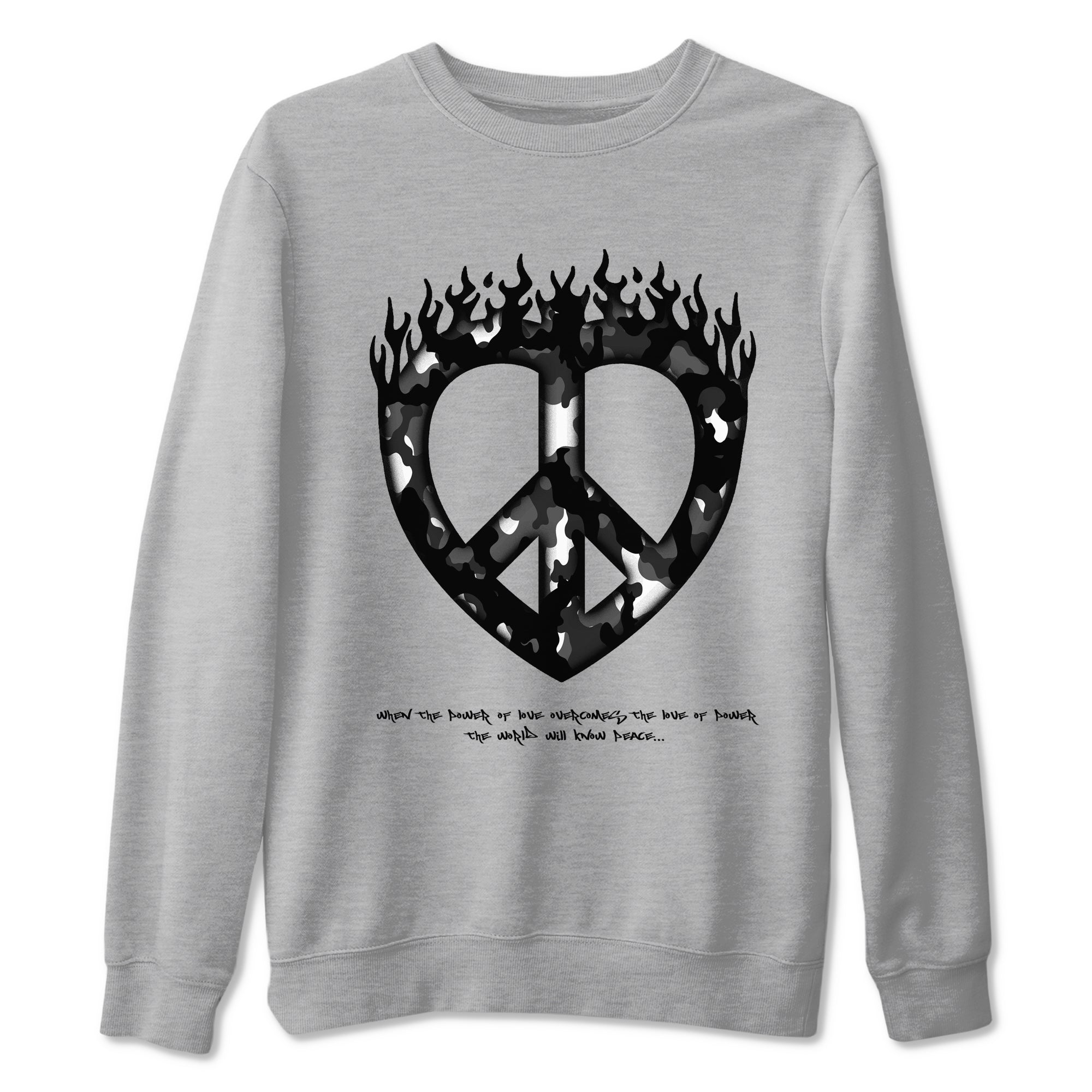 Love Peace Sneaker Tees - Air Jordan 4 White Thunder