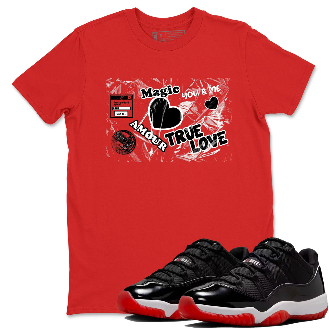 Love Under Wraps Sneaker Tees - Air Jordan 11 Bred
