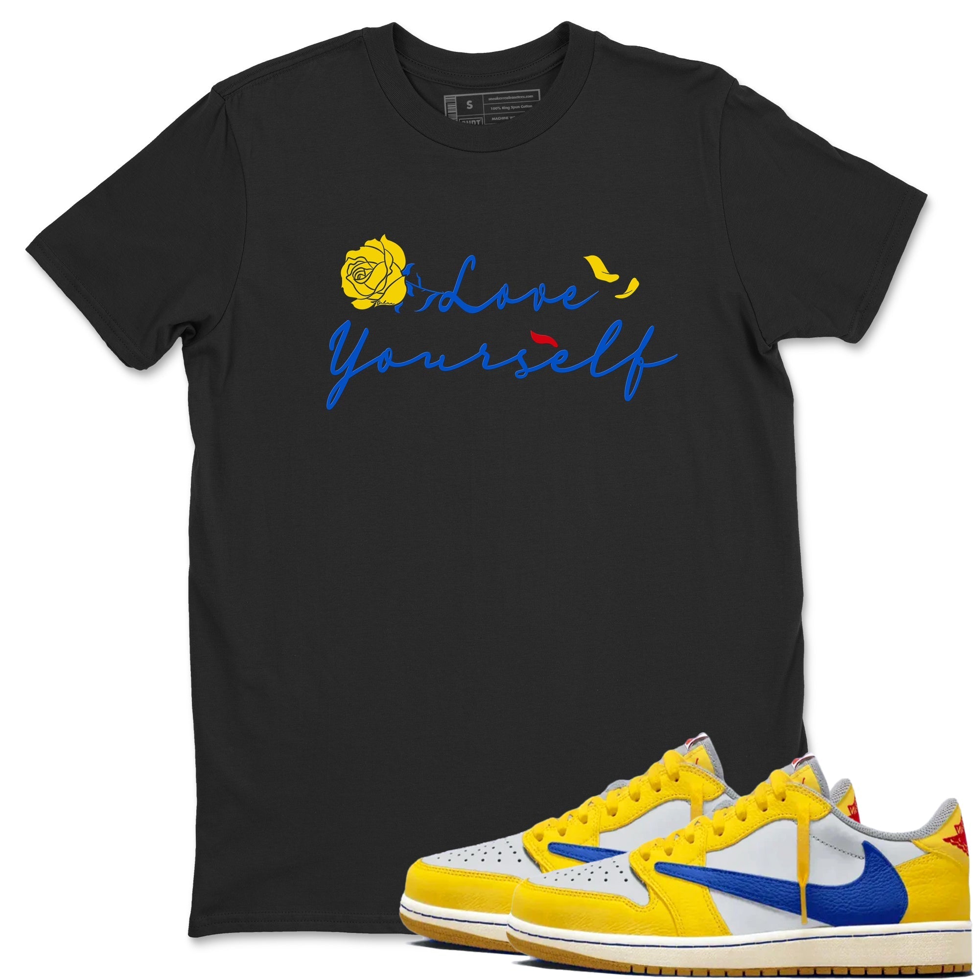 Love Yourself Sneaker Tees - Air Jordan 1 Travis Scott Canary