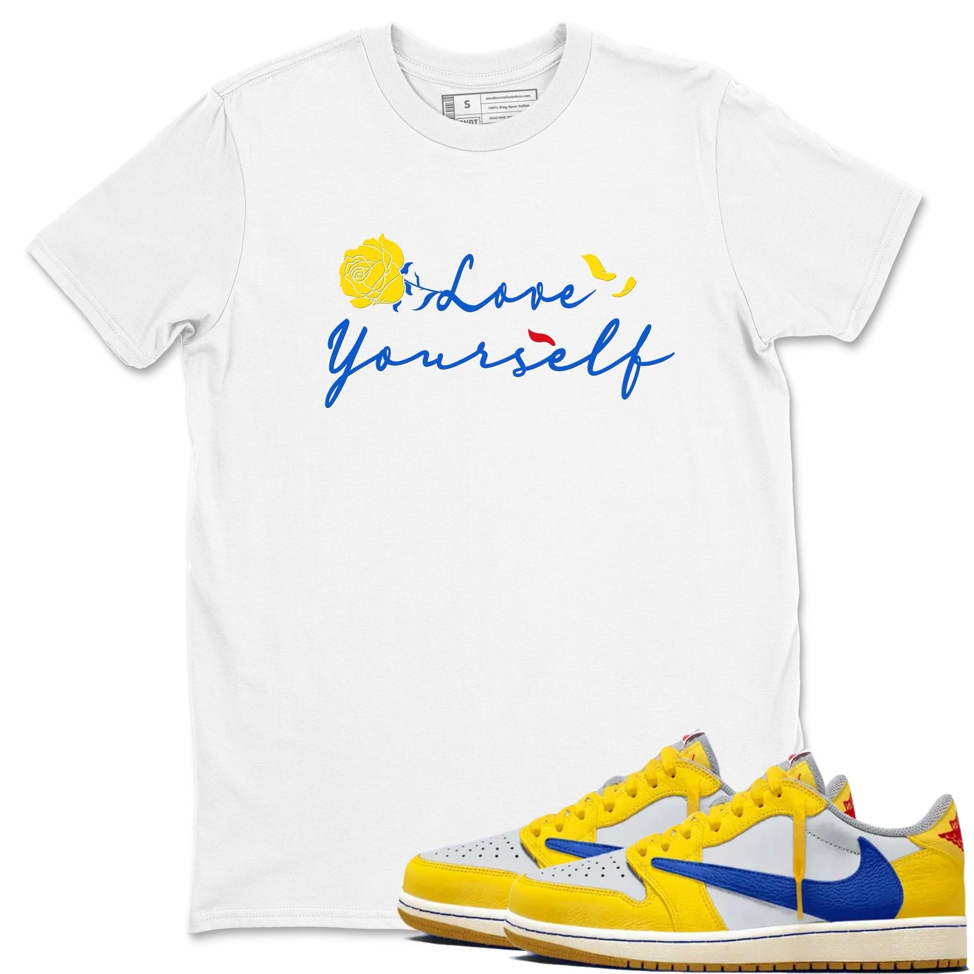 Love Yourself Sneaker Tees - Air Jordan 1 Travis Scott Canary
