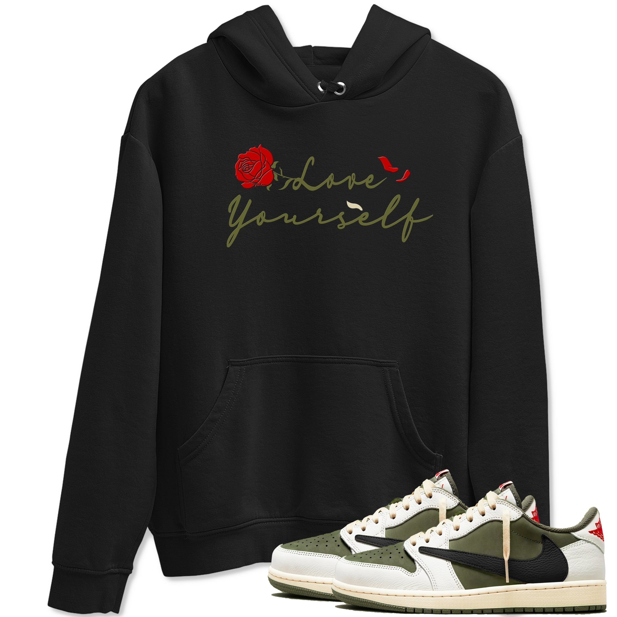 Love Yourself Sneaker Tees - Air Jordan 1 Travis Scott Medium Olive