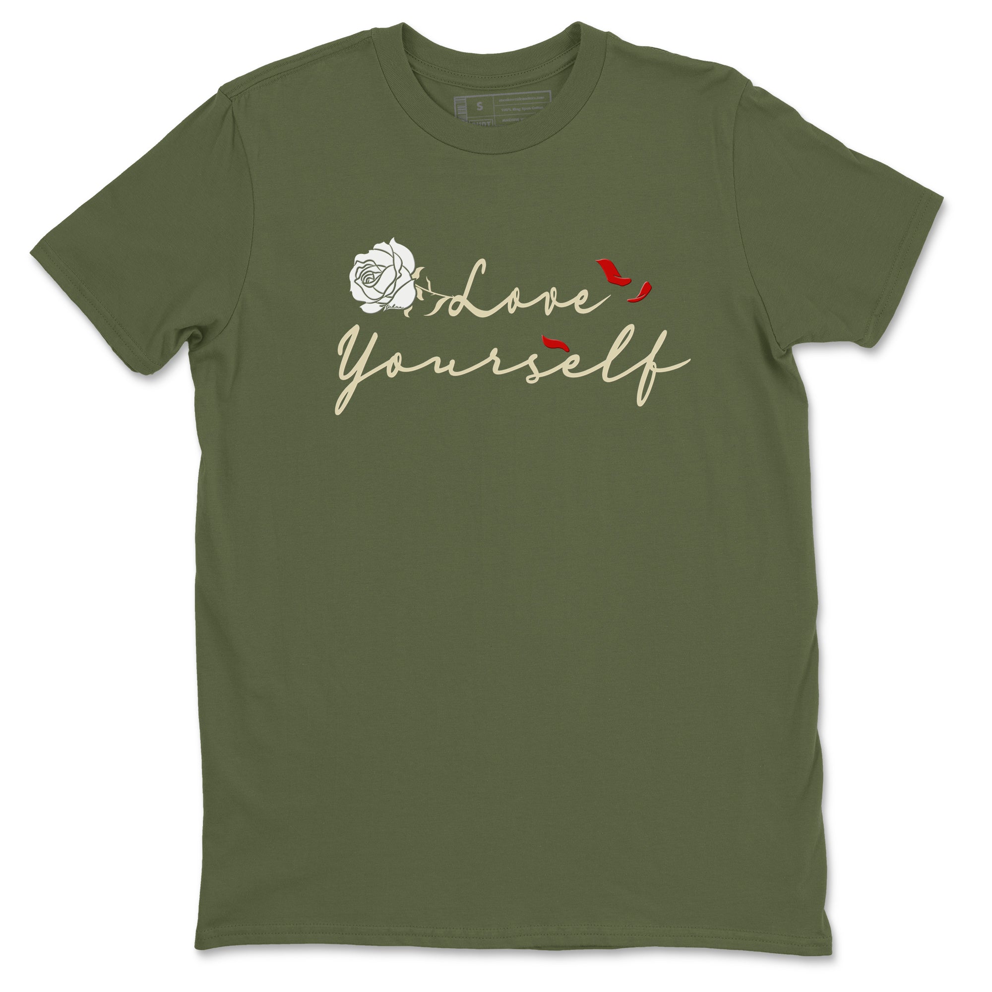 Love Yourself Sneaker Tees - Air Jordan 1 Travis Scott Medium Olive