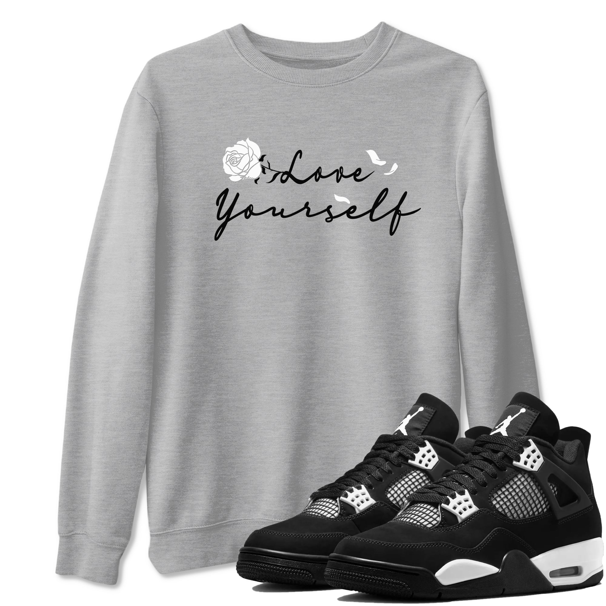 Love Yourself Sneaker Tees - Air Jordan 4 White Thunder