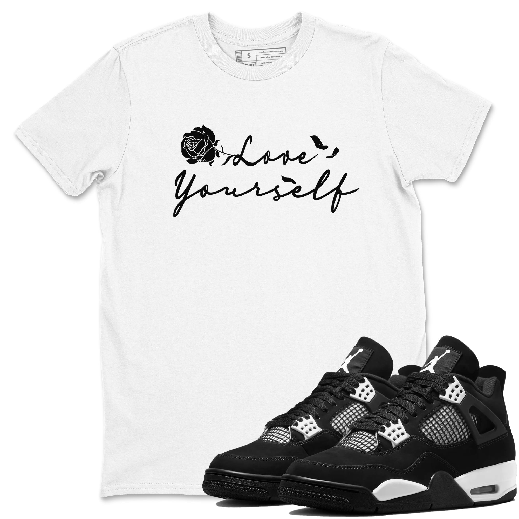 Love Yourself Sneaker Tees - Air Jordan 4 White Thunder