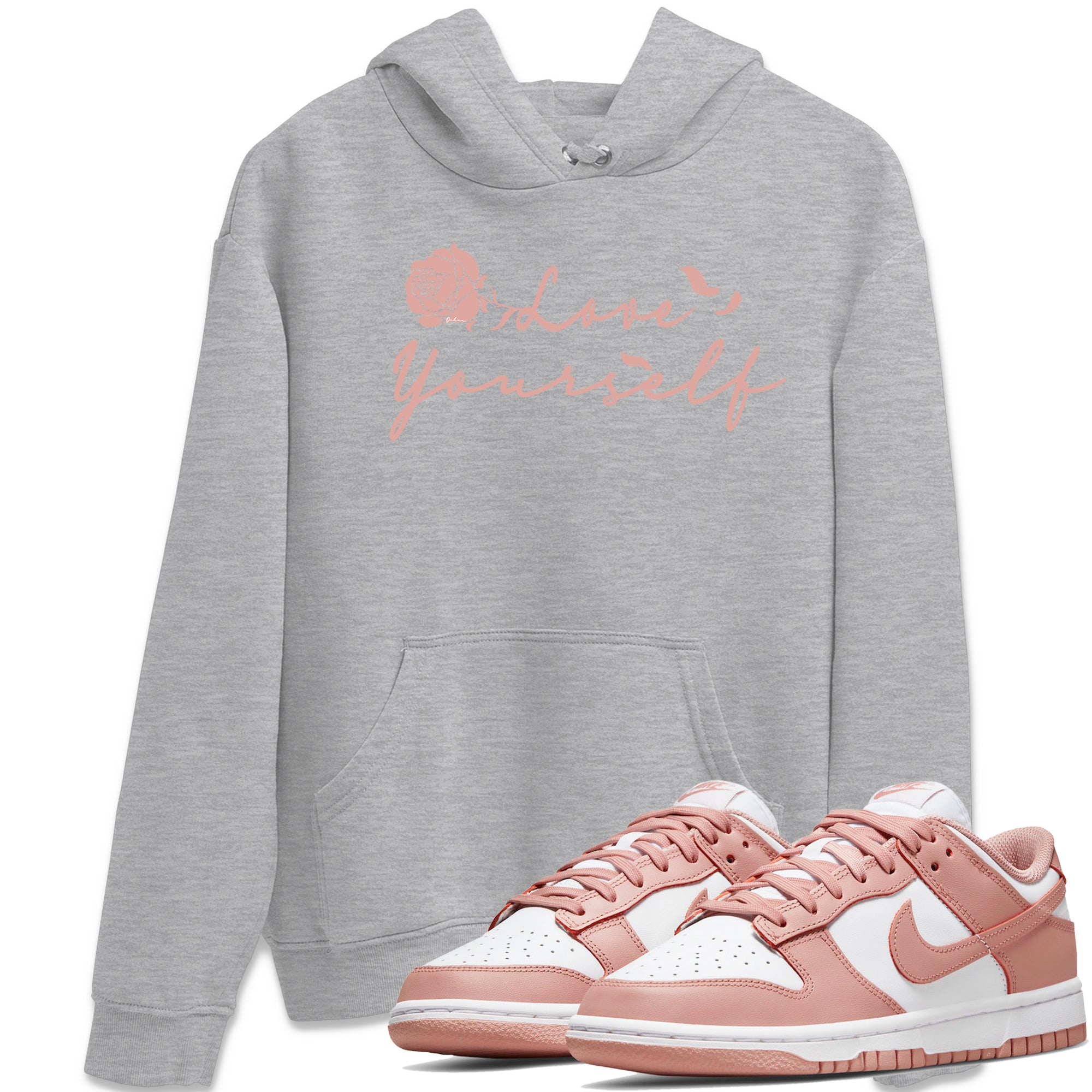 Love Yourself Sneaker Tee - Dunk Rose Whisper