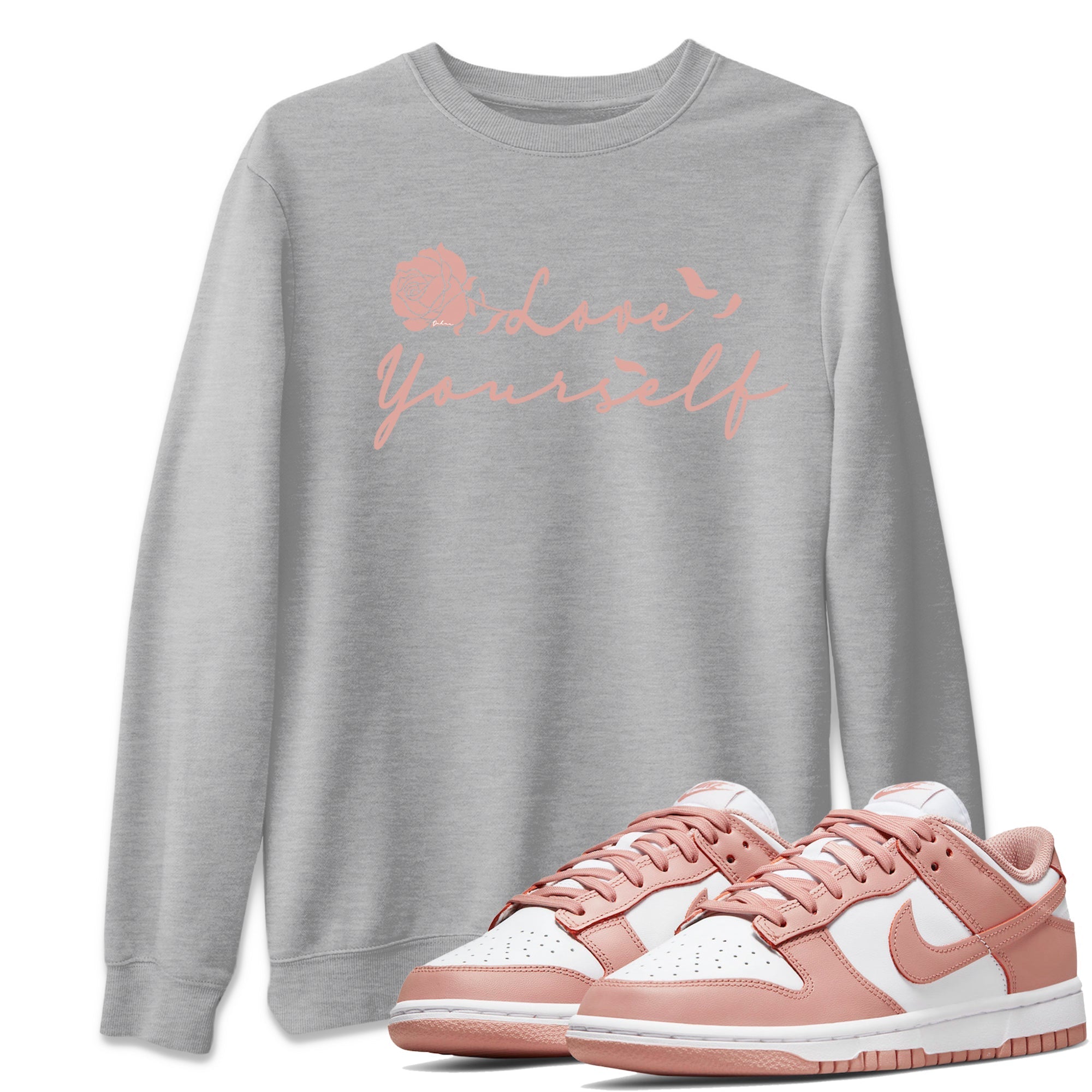 Love Yourself Sneaker Tee - Dunk Rose Whisper