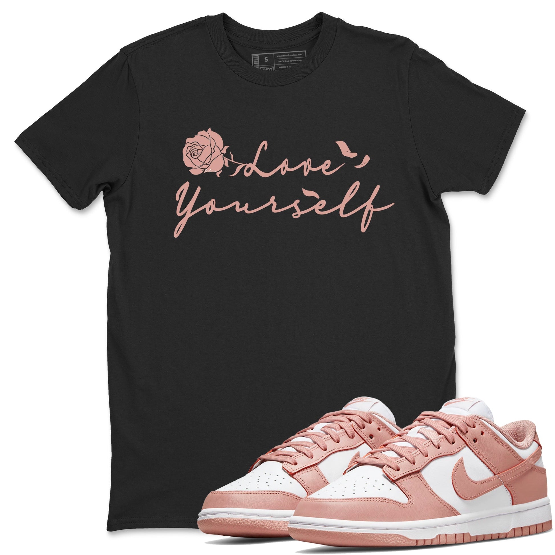 Love Yourself Sneaker Tee - Dunk Rose Whisper