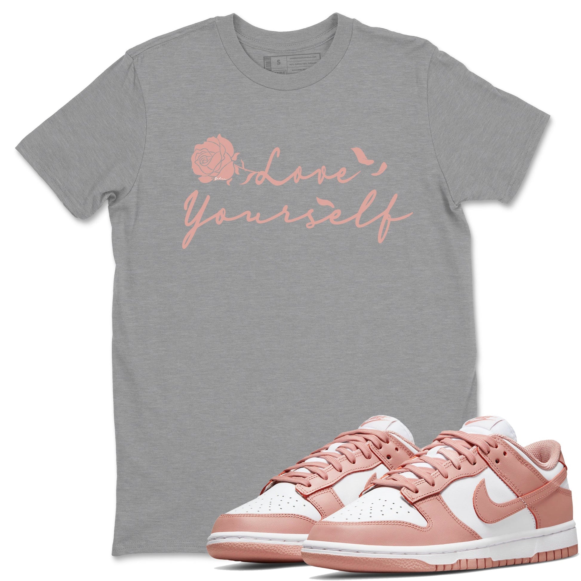 Love Yourself Sneaker Tee - Dunk Rose Whisper