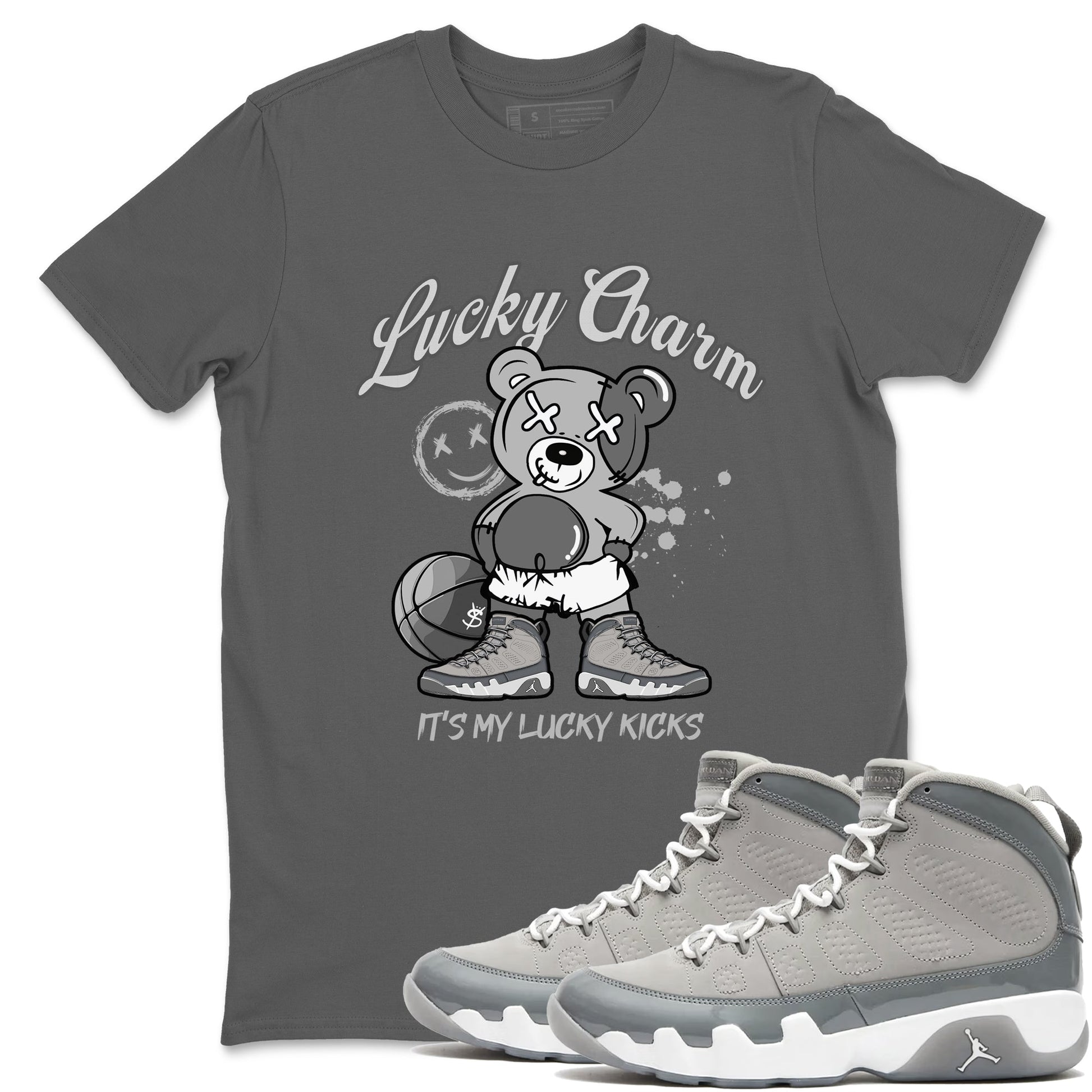 Lucky Charm Sneaker Tees - Air Jordan 9 Cool Grey