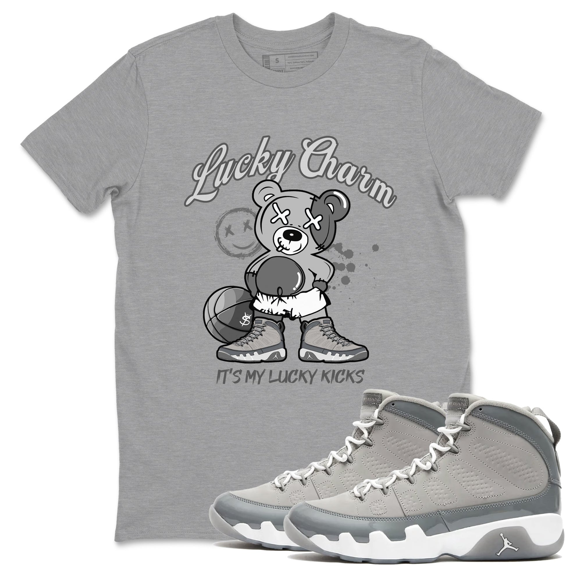 Lucky Charm Sneaker Tees - Air Jordan 9 Cool Grey