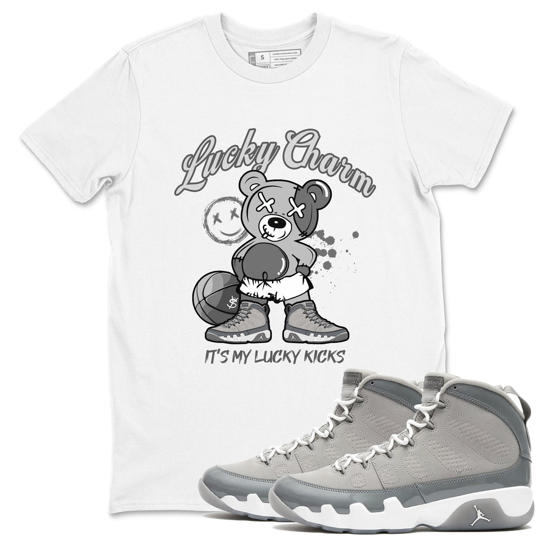 Lucky Charm Sneaker Tees - Air Jordan 9 Cool Grey