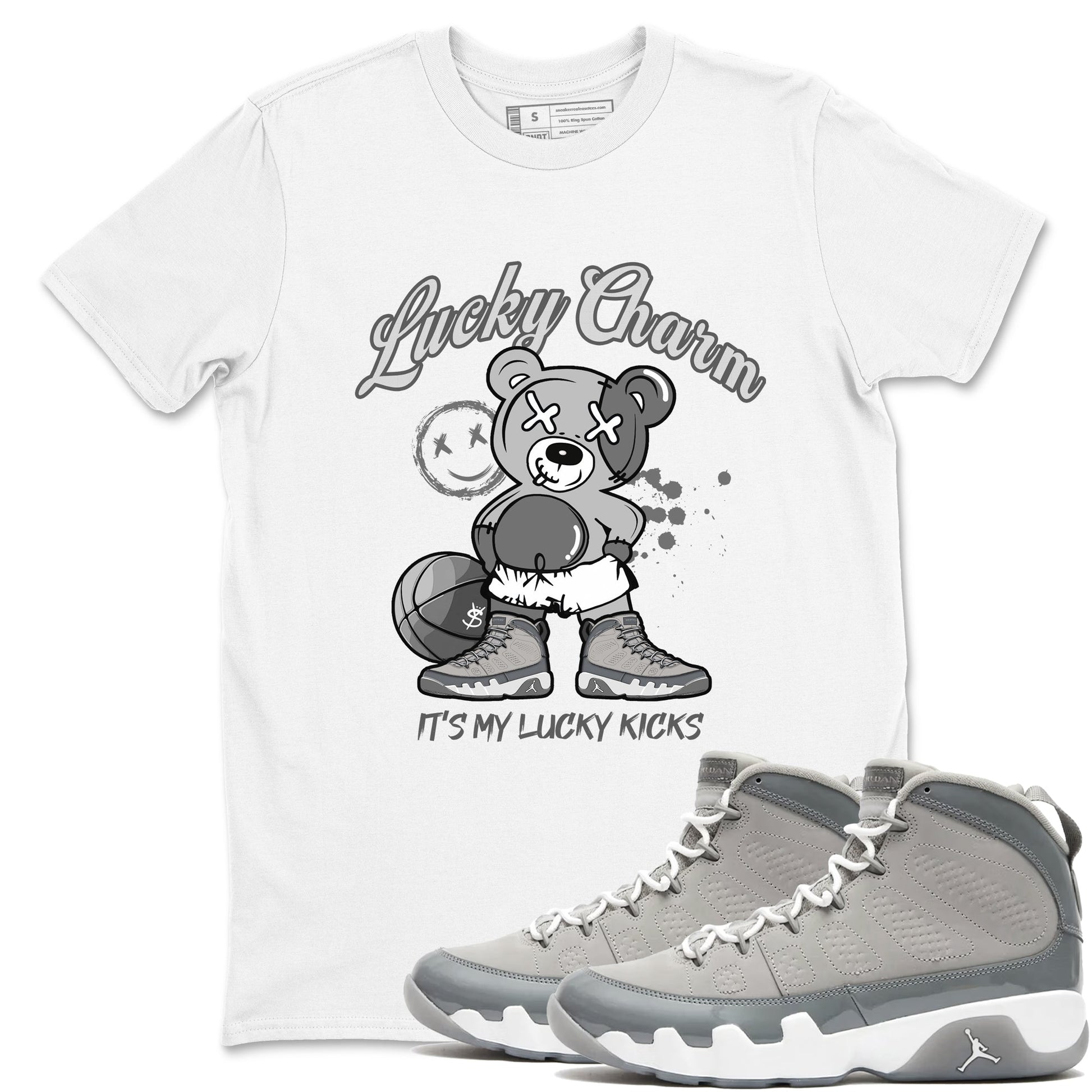 Lucky Charm Sneaker Tees - Air Jordan 9 Cool Grey