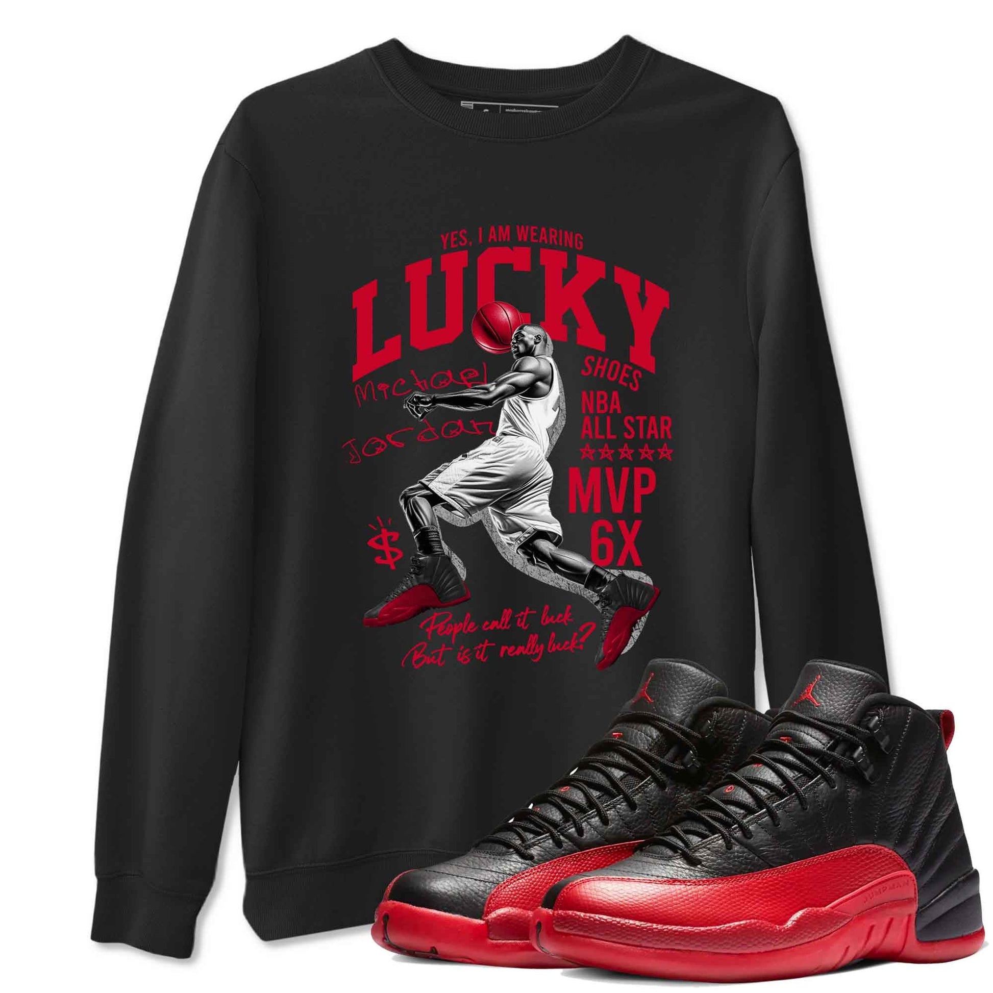 Lucky Player Sneaker Tees - Air Jordan 12 Flu Game