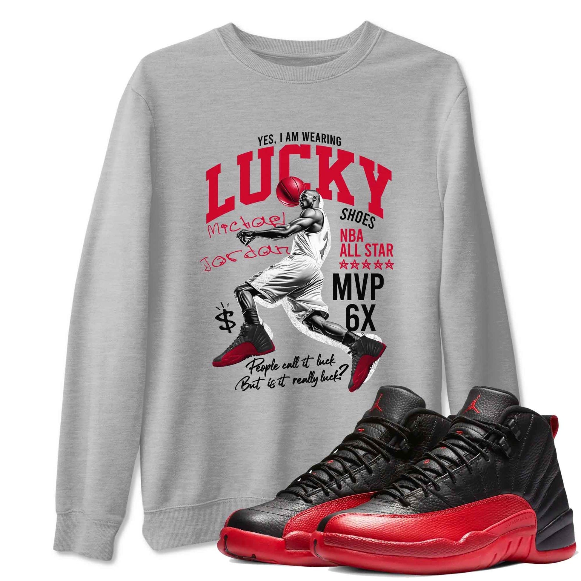 Lucky Player Sneaker Tees - Air Jordan 12 Flu Game