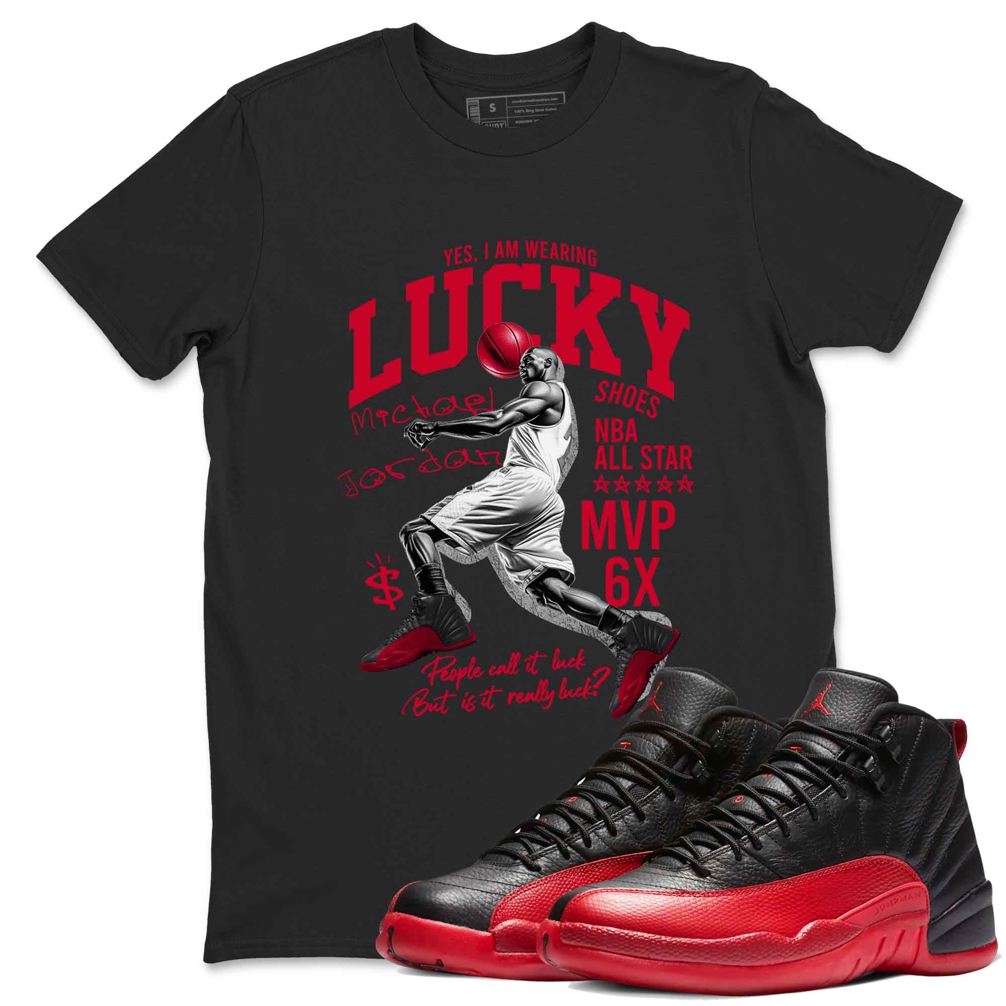 Lucky Player Sneaker Tees - Air Jordan 12 Flu Game